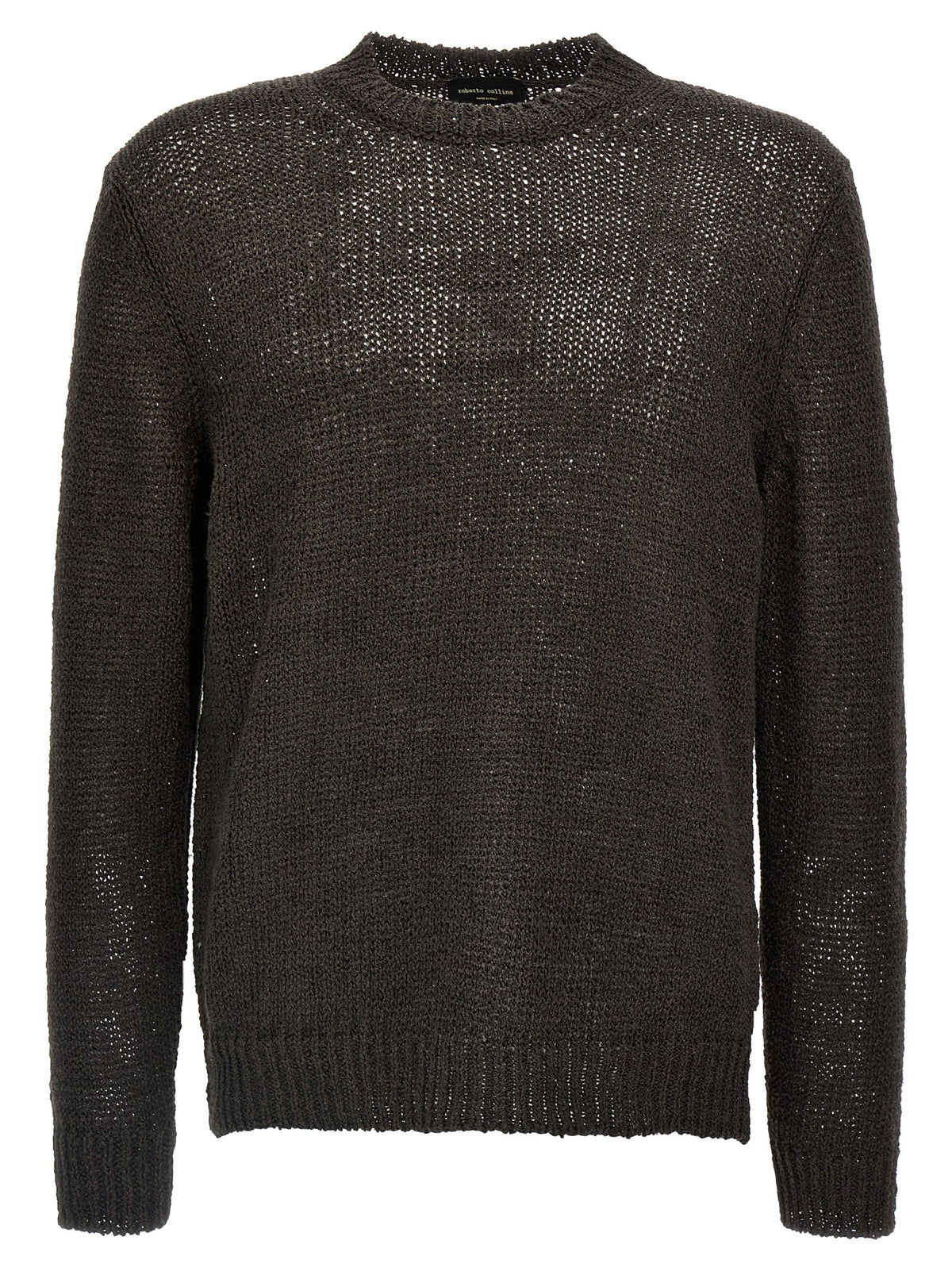 Roberto Collina Brown Linen Cardigan