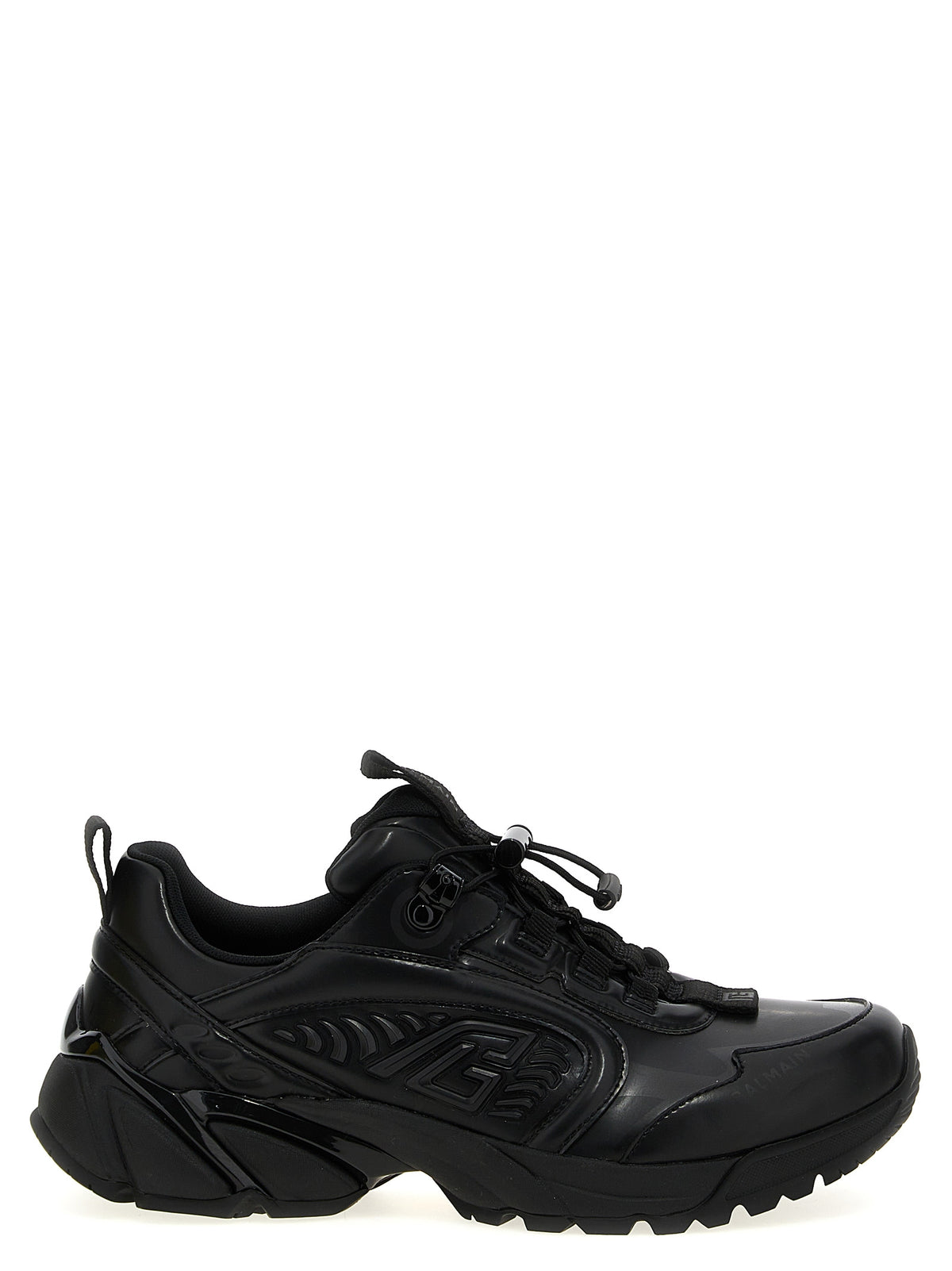 Balmain Black Nylon Athletic Sneakers