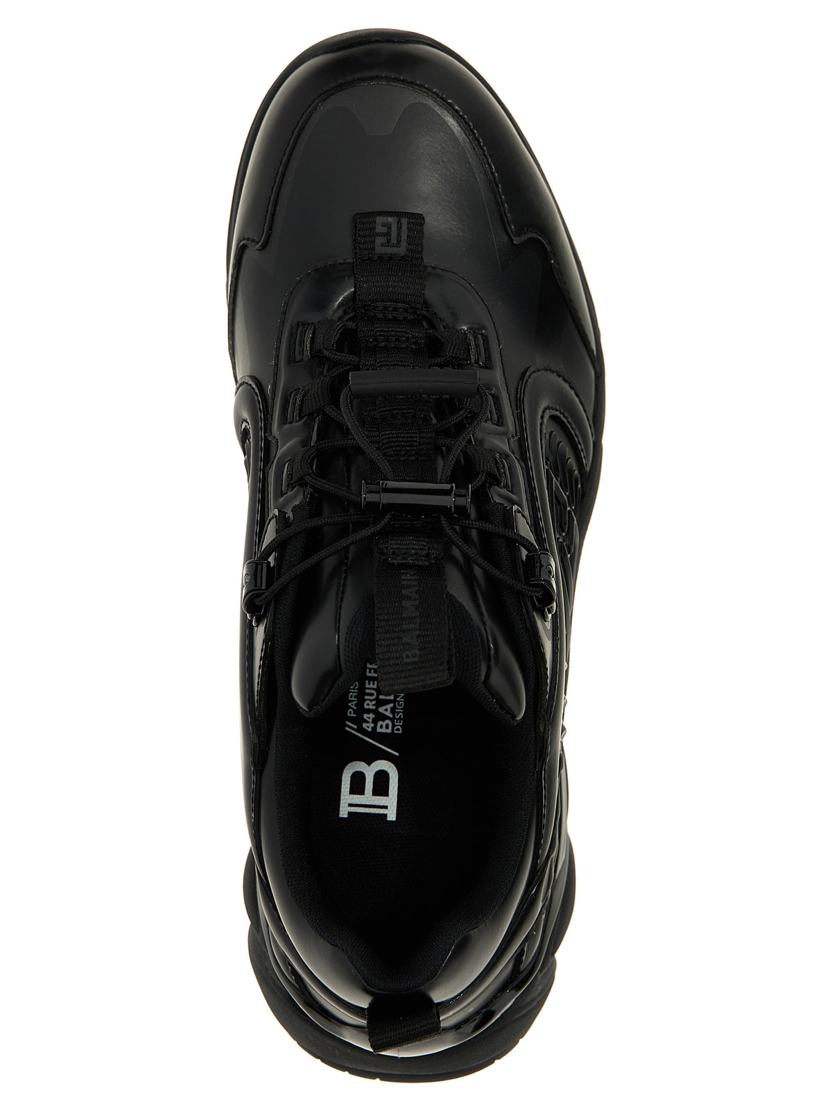 Balmain Black Nylon Athletic Sneakers