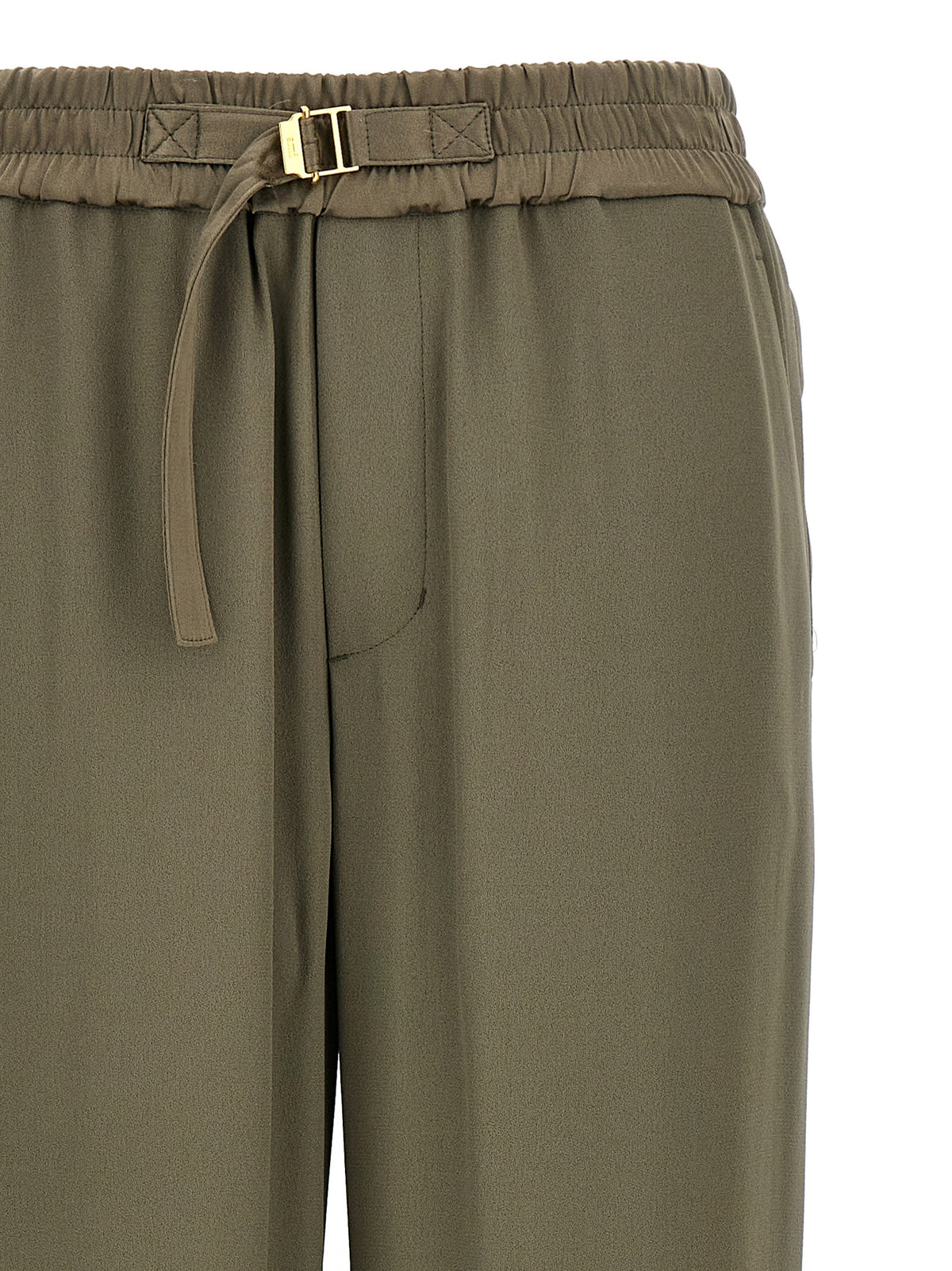 Ami Paris Beige Acetate Casual Pants