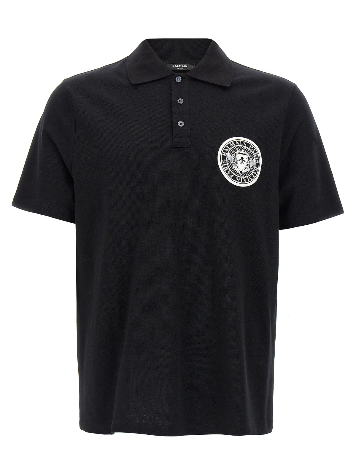 Balmain Bicolor Cotton Polo Shirt