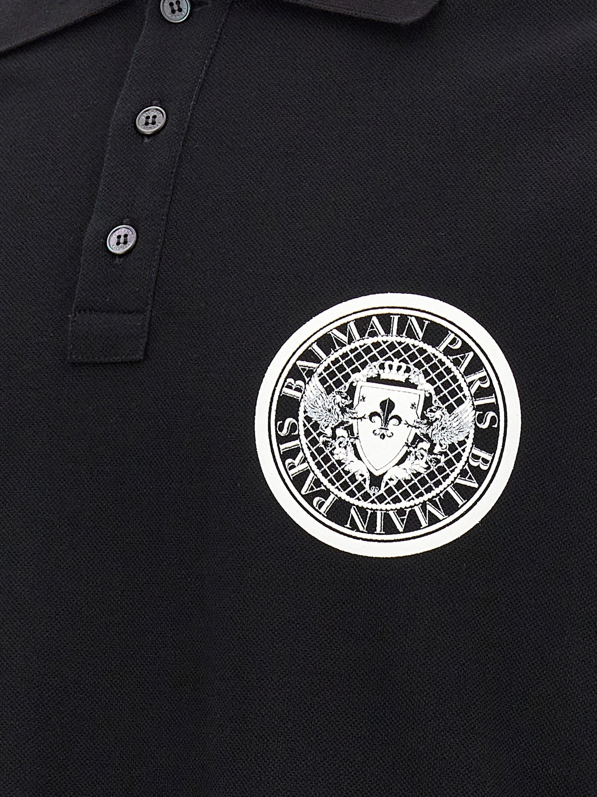 Balmain Bicolor Cotton Polo Shirt