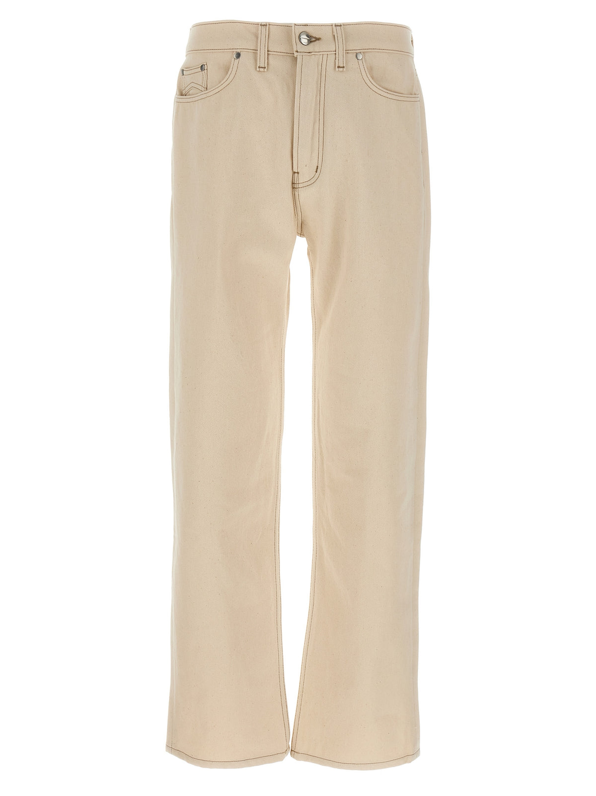 Rhude Beige Cotton Straight-Leg Jeans