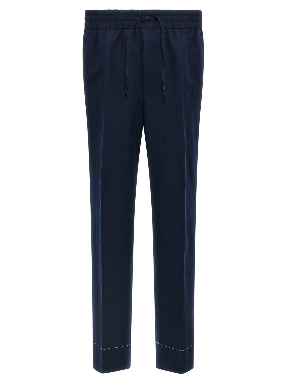 Brioni Blue Linen Casual Pants
