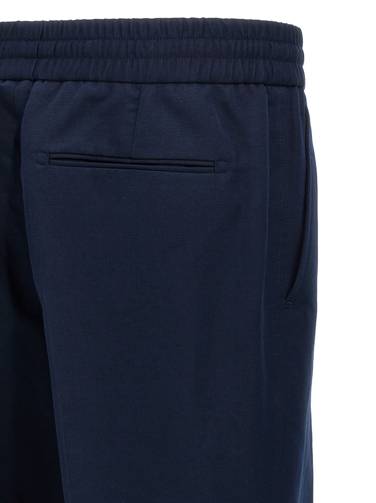 Brioni Blue Linen Casual Pants