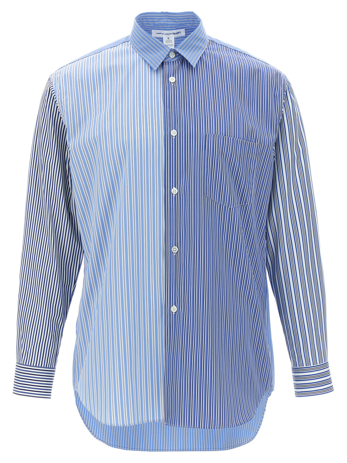 Comme Des Garçons Blue Cotton Blouse