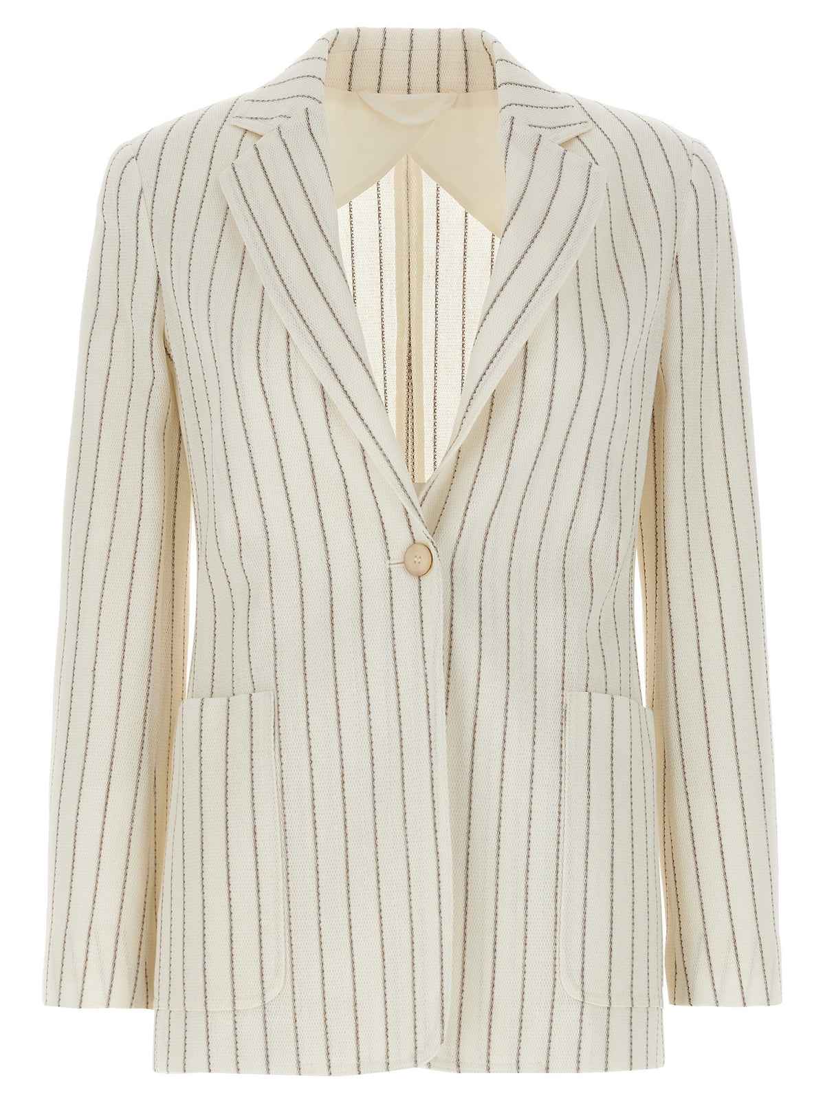 Max Mara White Cotton Blazer