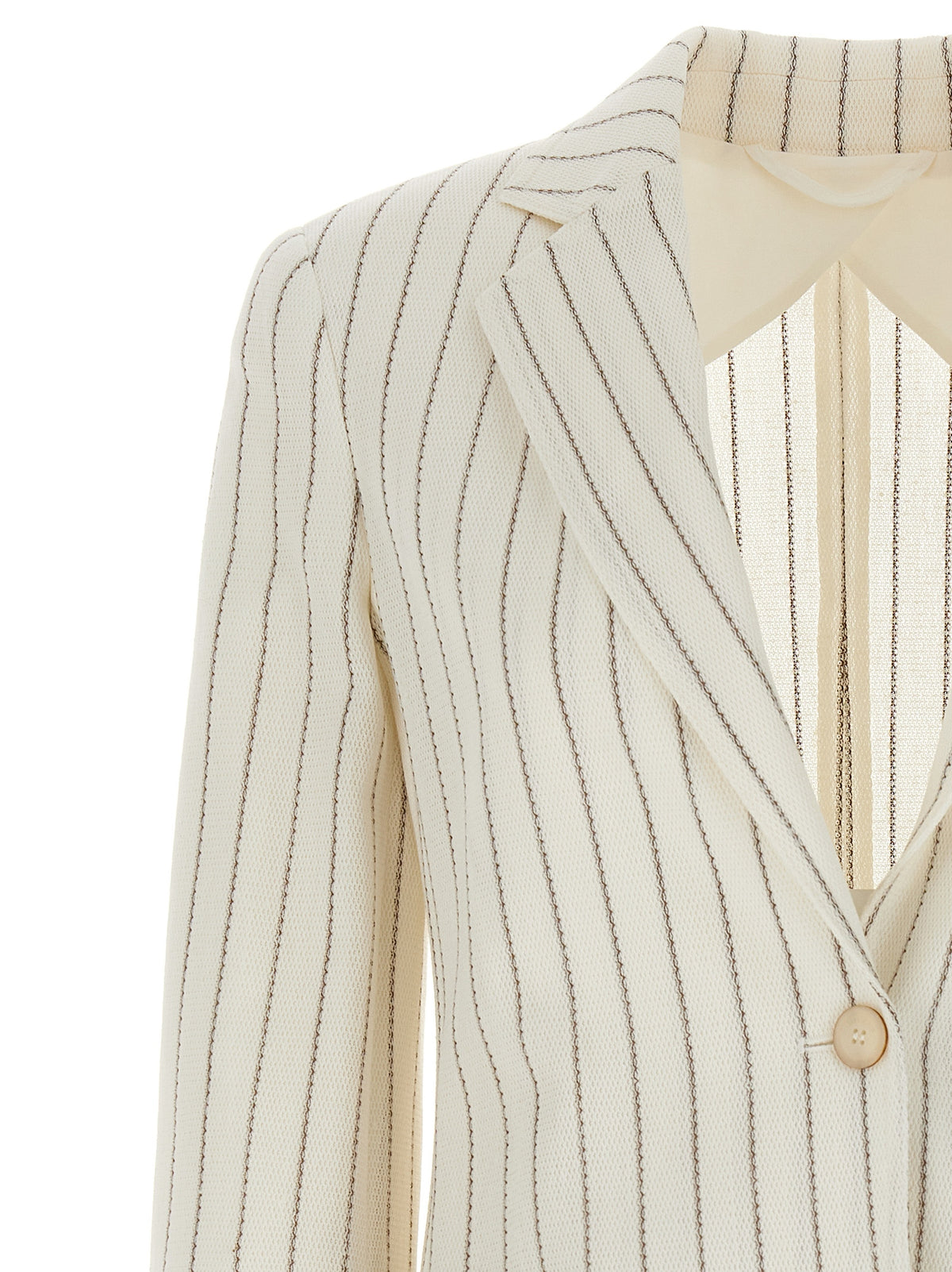 Max Mara White Cotton Blazer