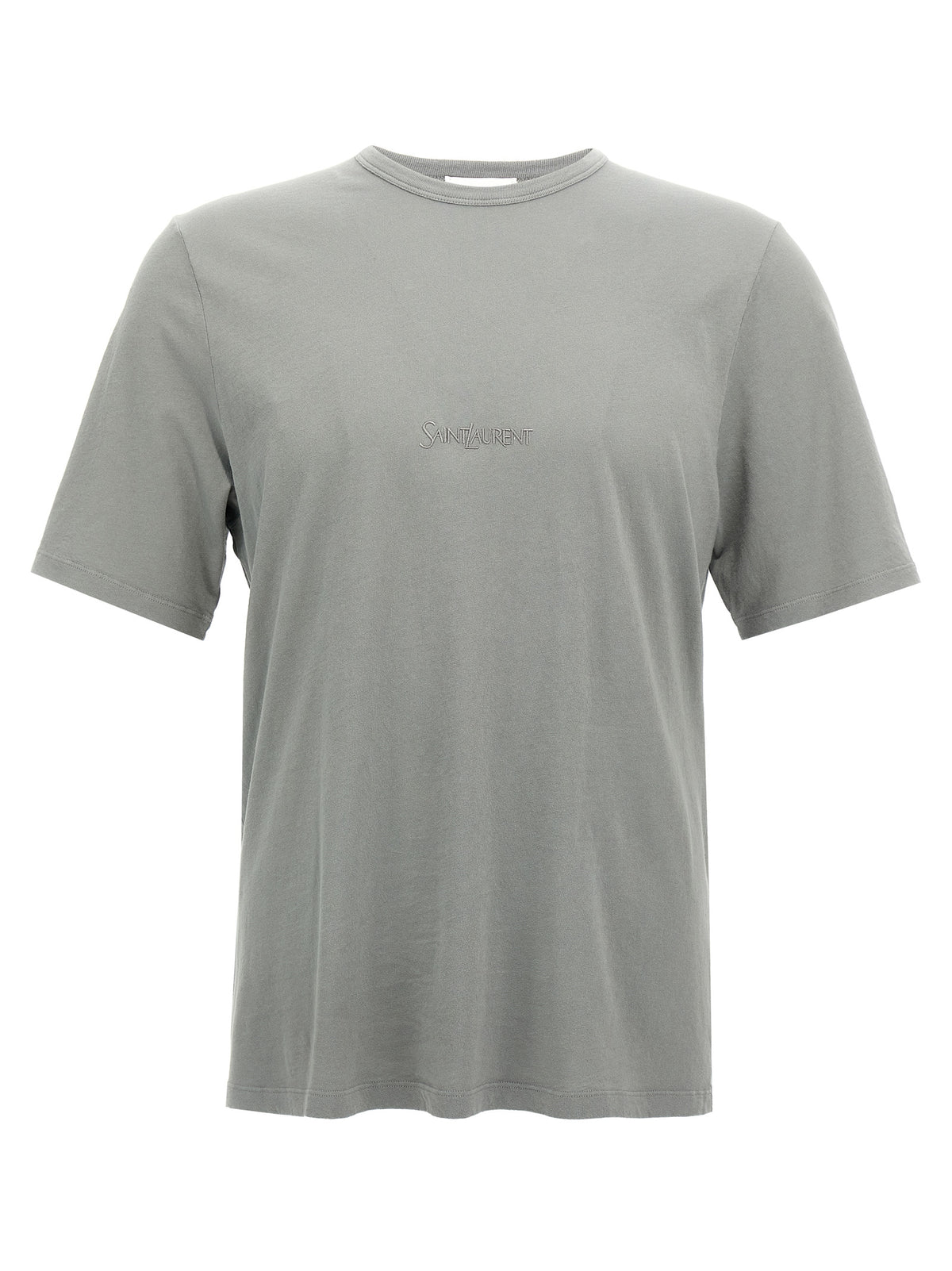 Saint Laurent Gray Cotton T-Shirt