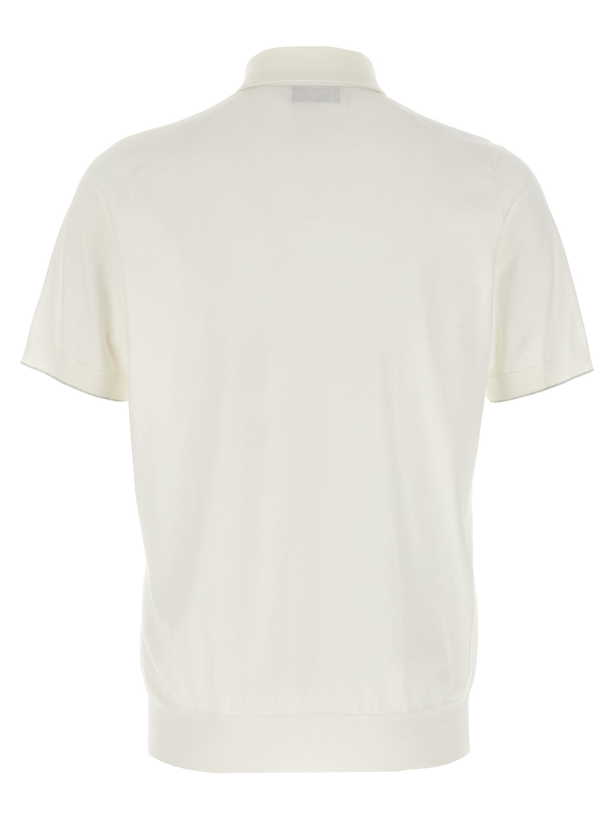 Brunello Cucinelli White Cotton Polo Shirt