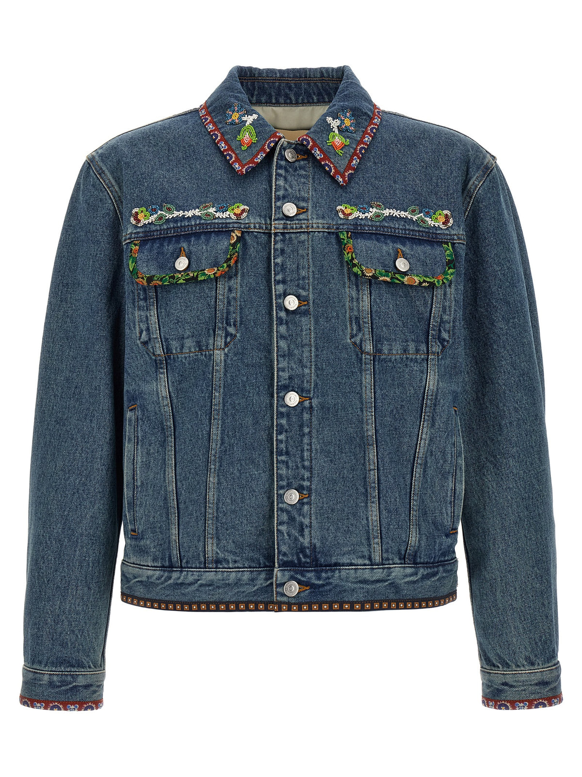 Valentino Garavani Blue Polyamide Denim Jacket