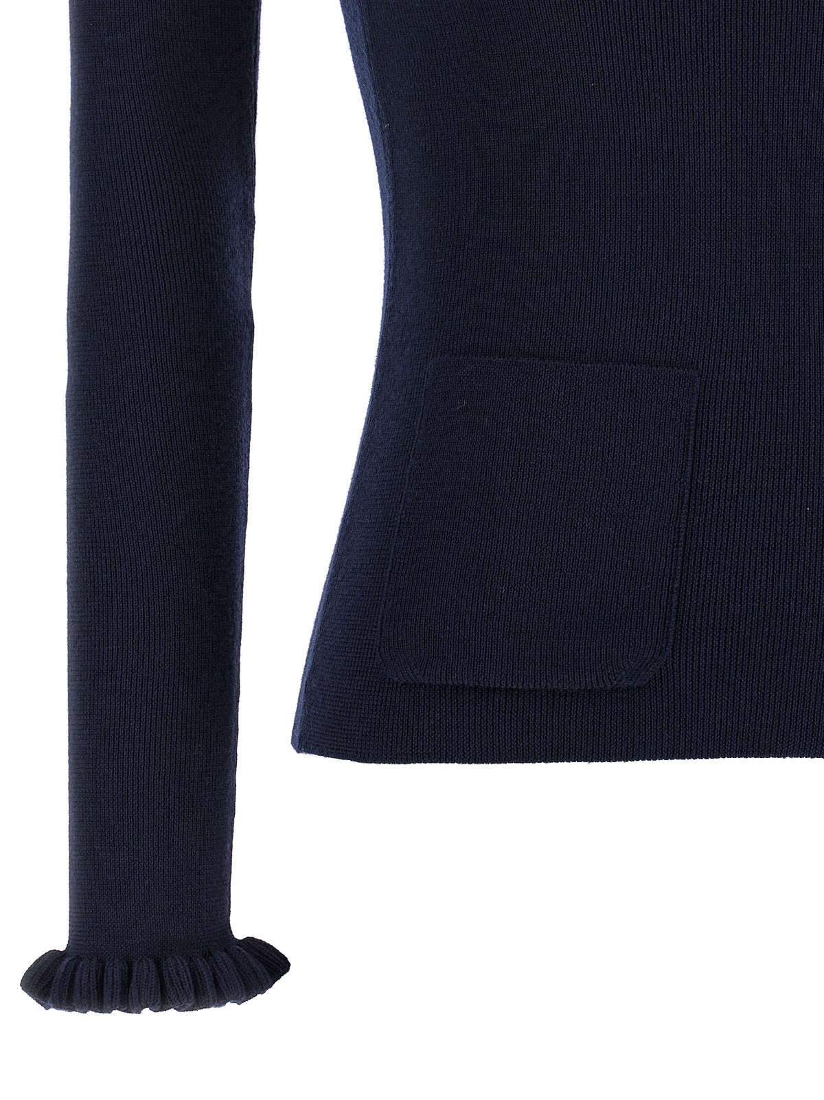 Valentino Garavani Blue Virgin Wool Cardigan