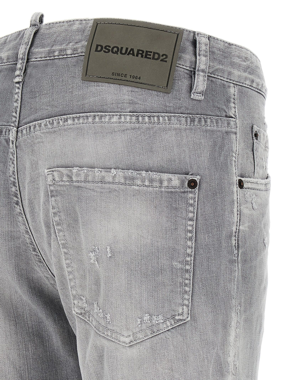 Dsquared² Gray Cotton Relaxed Fit Jeans