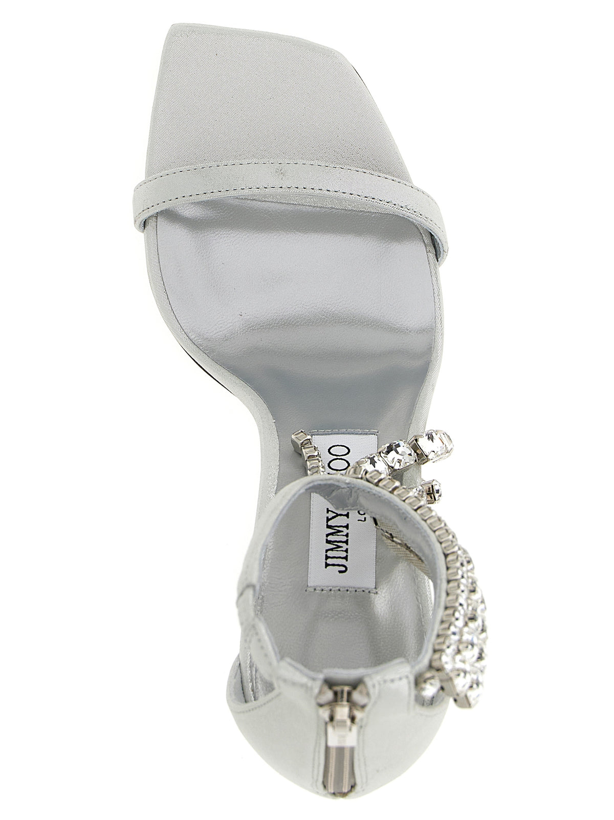 Jimmy Choo Silver Leather Stiletto Heel Sandals