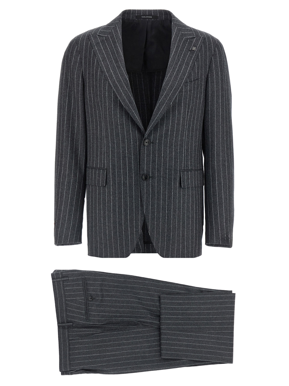 Tagliatore Gray Virgin Wool Two-Piece Suit