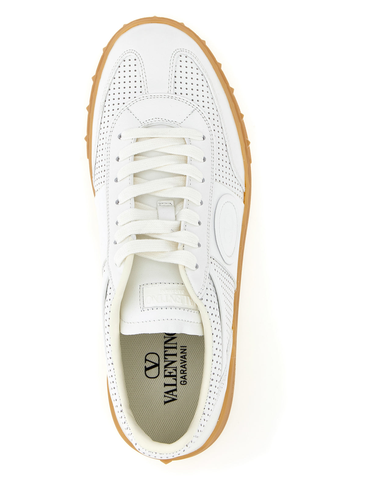 Valentino Garavani White Calfskin Low Top Sneakers