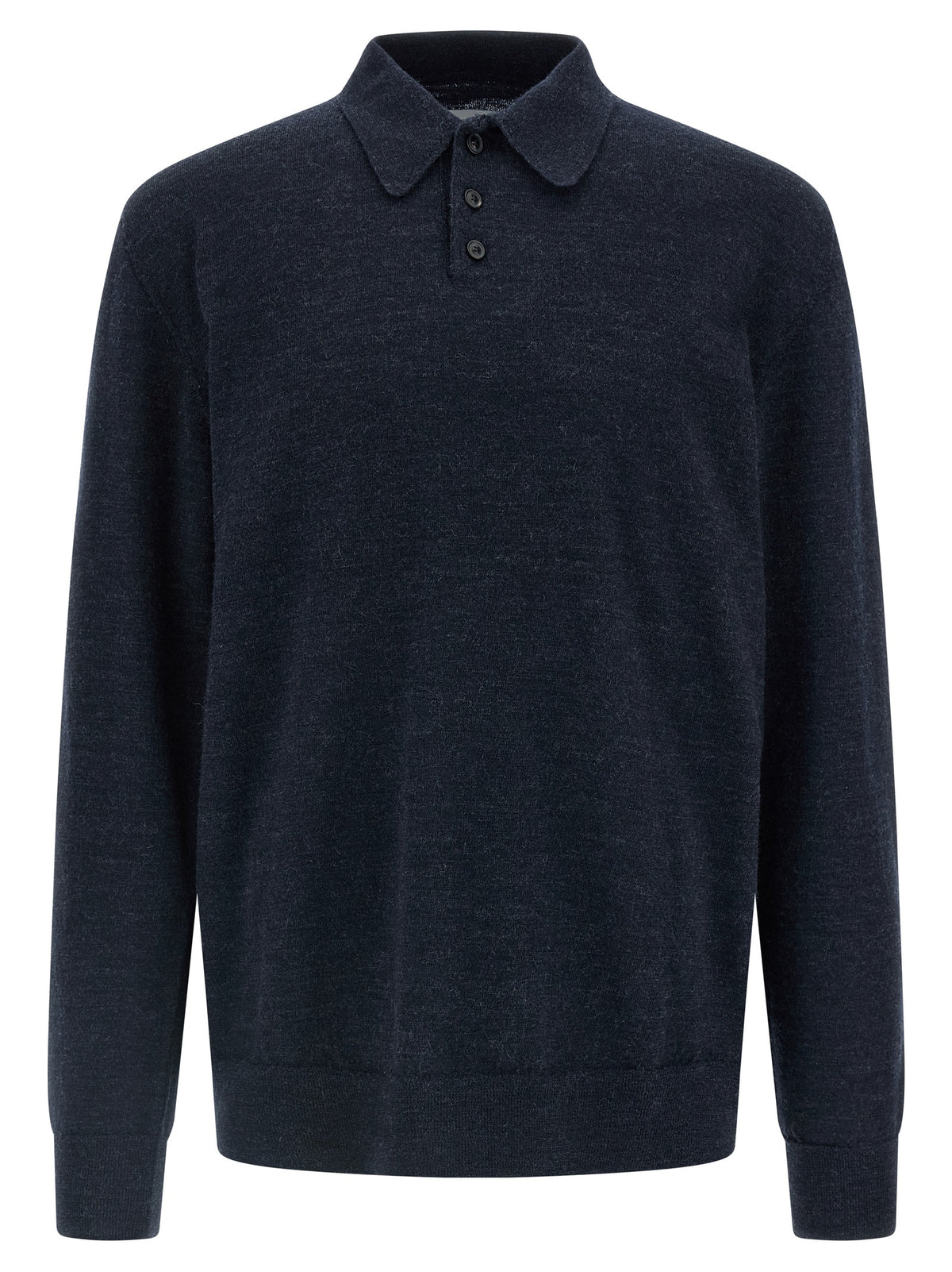 Maison Margiela Blue Wool Polo Shirt