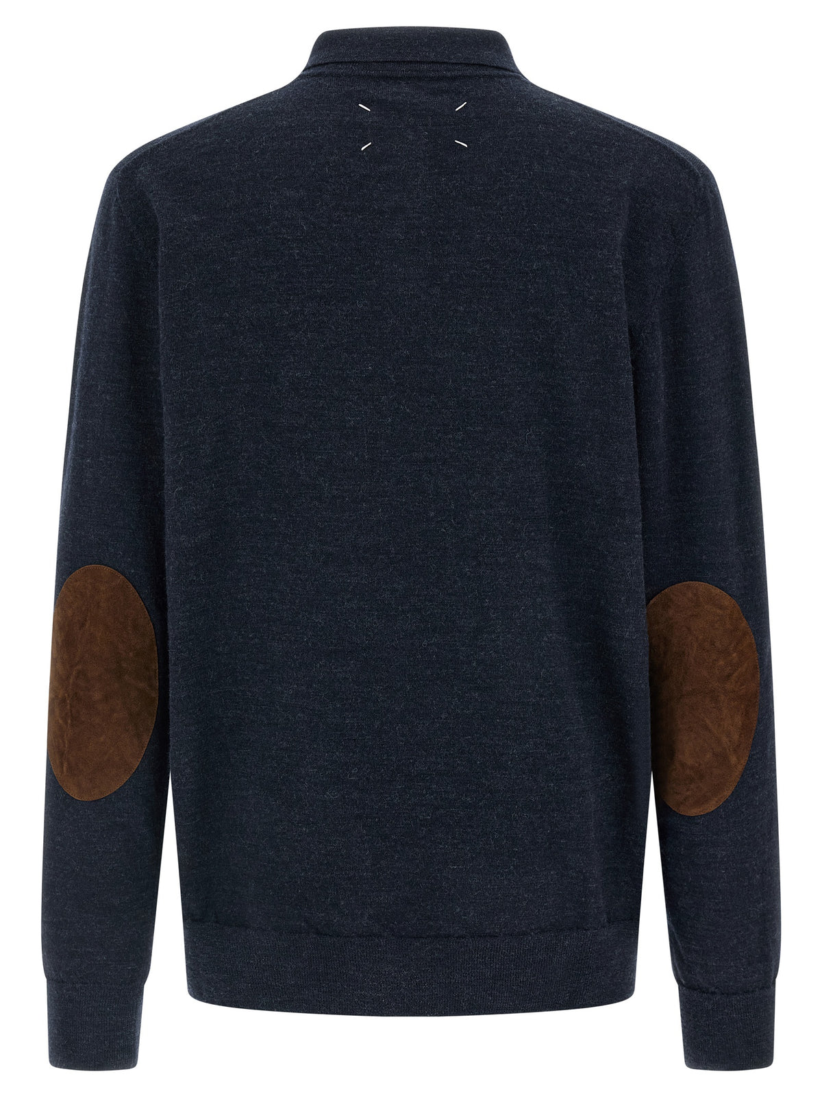 Maison Margiela Blue Wool Polo Shirt