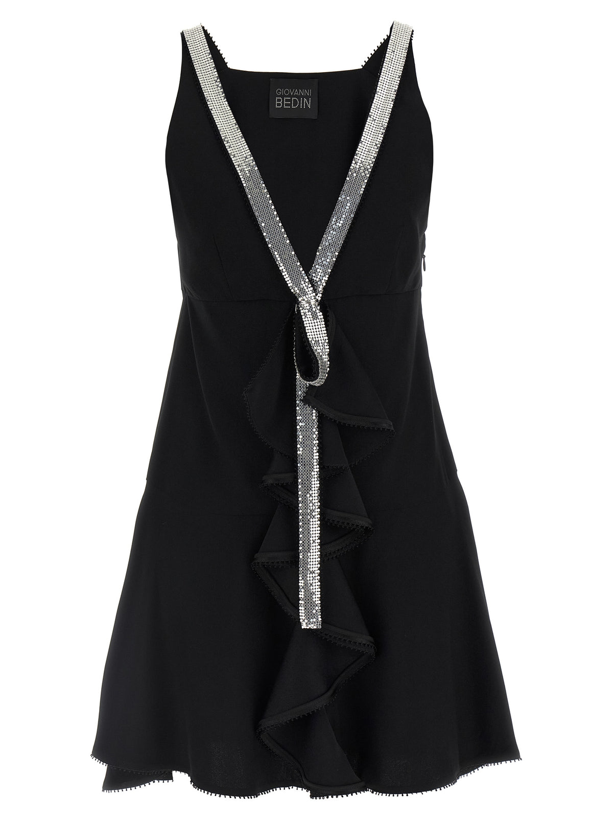 Giovanni Bedin Black Viscose Short Dress