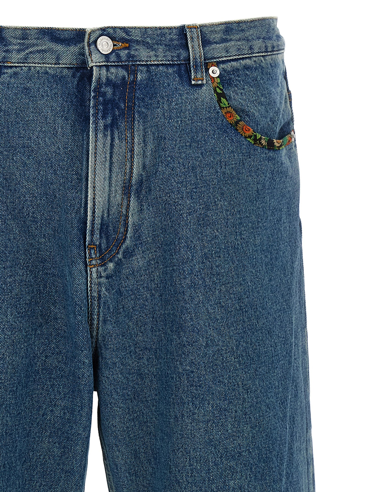 Valentino Garavani Blue Polyamide Straight-Leg Jeans