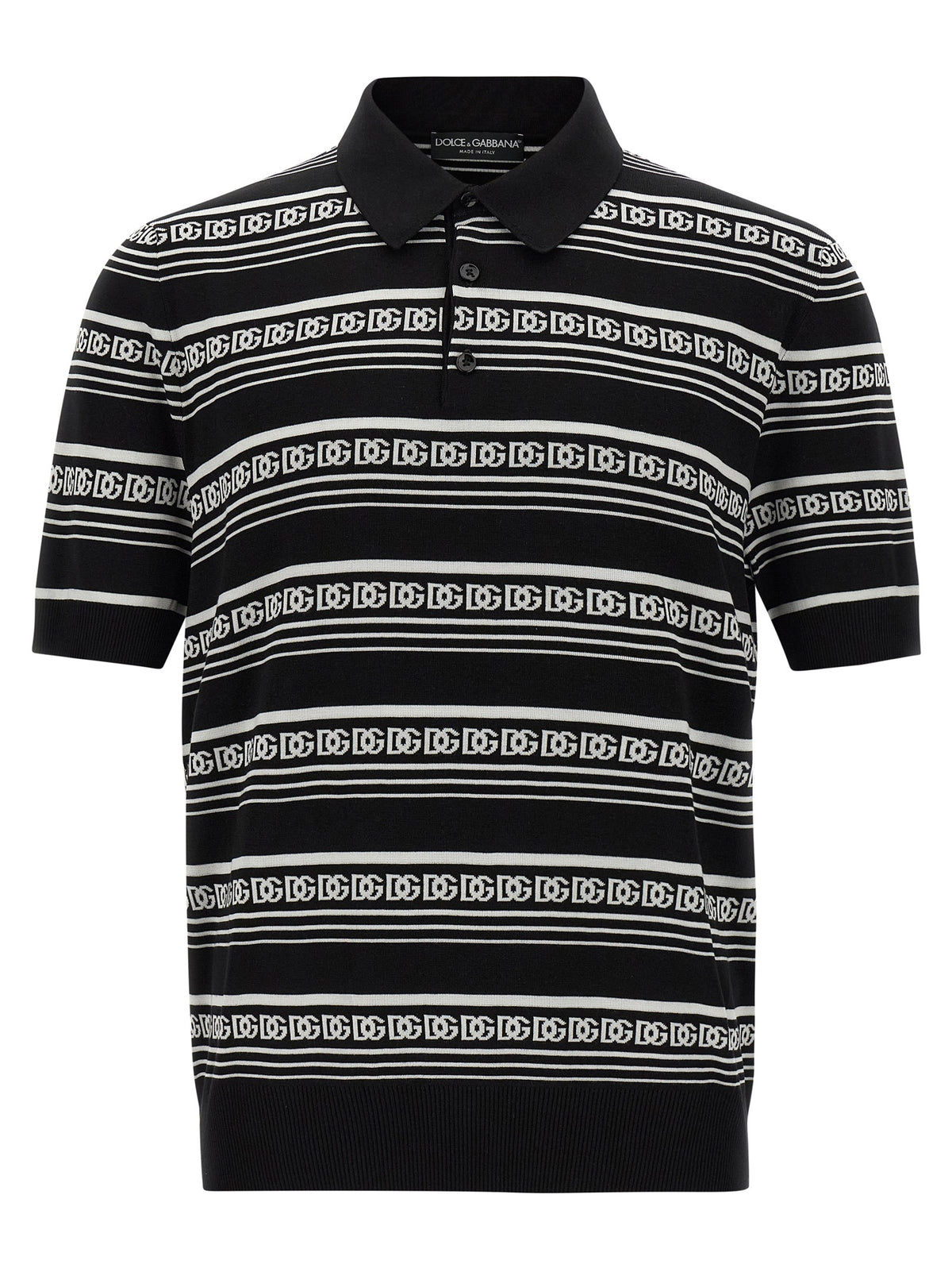 Dolce & Gabbana Bicolor Silk Polo Shirt