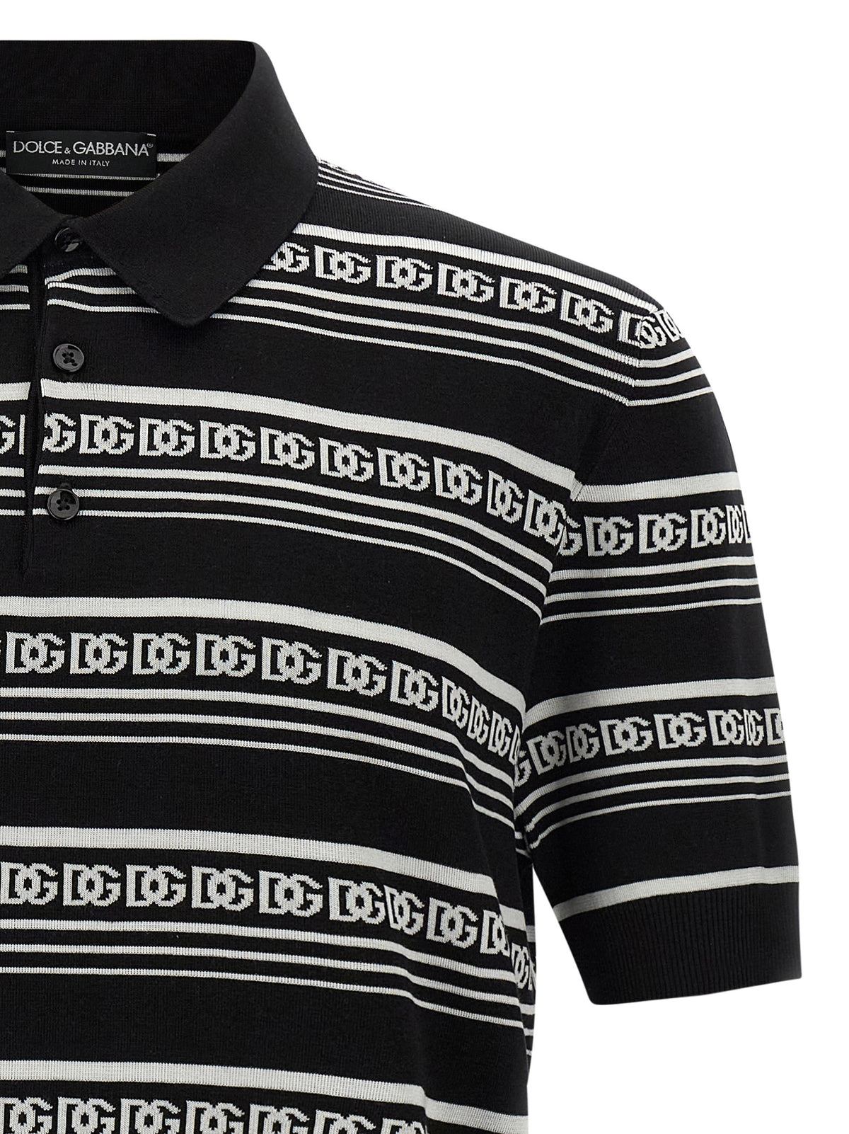 Dolce & Gabbana Bicolor Silk Polo Shirt