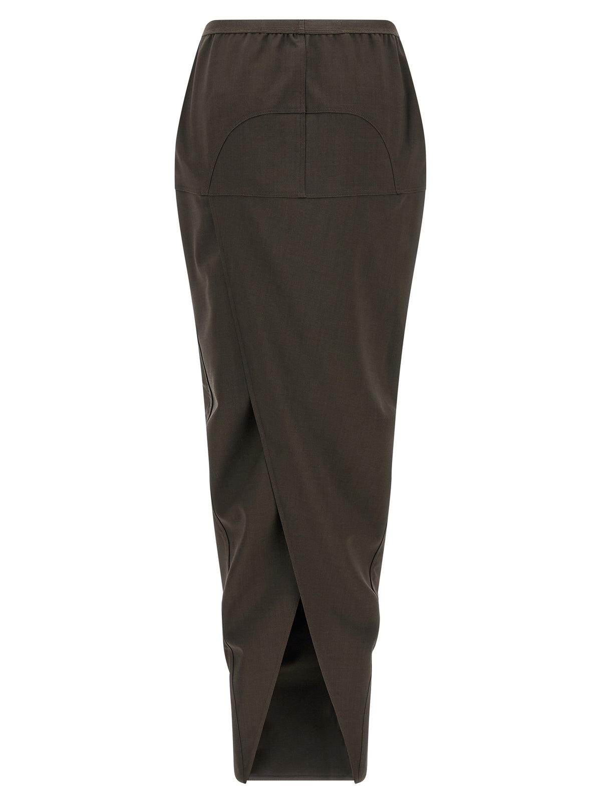 Rick Owens Gray Wool Mini Skirt