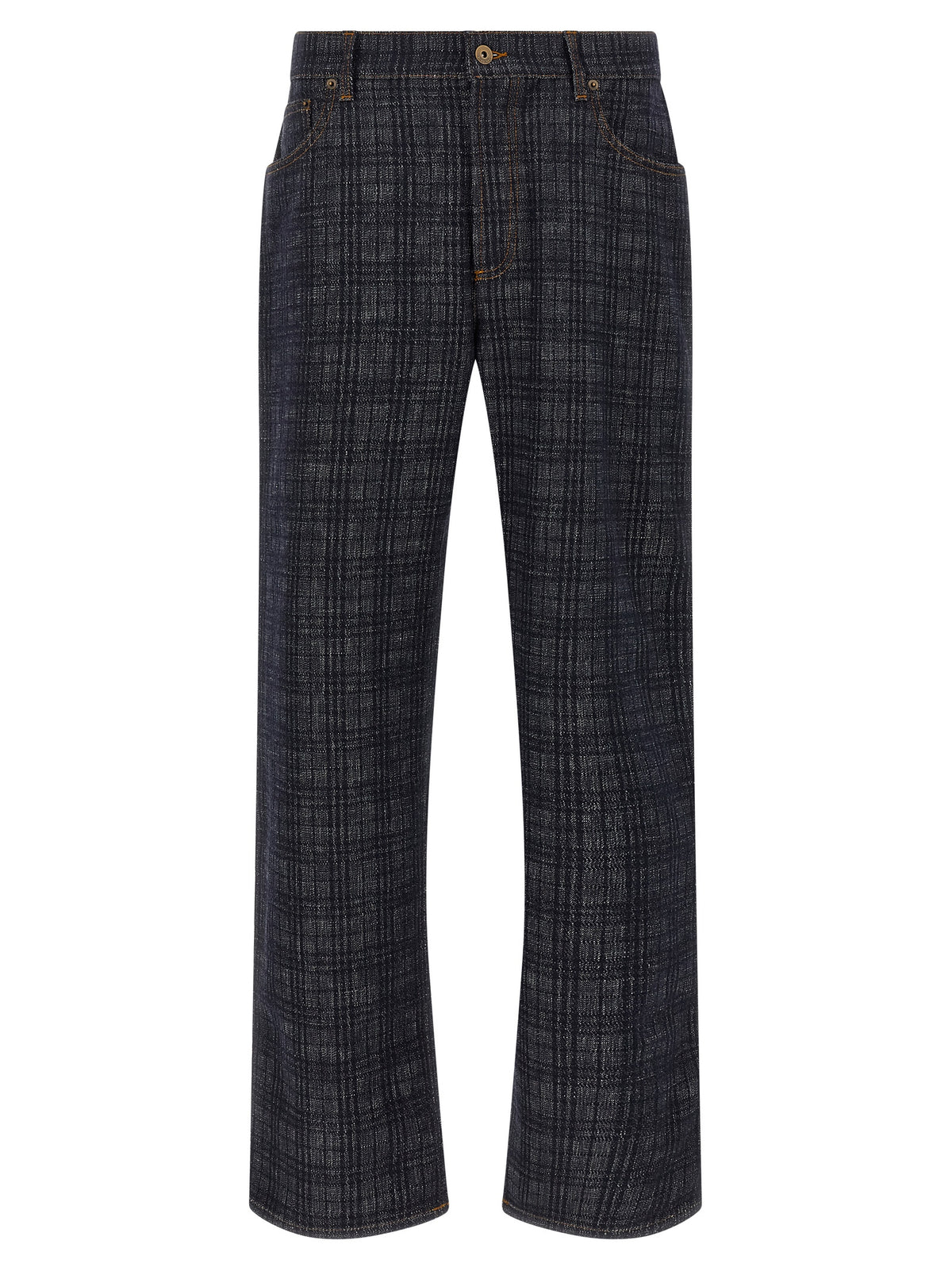 Burberry Blue Cotton Straight-Leg Jeans