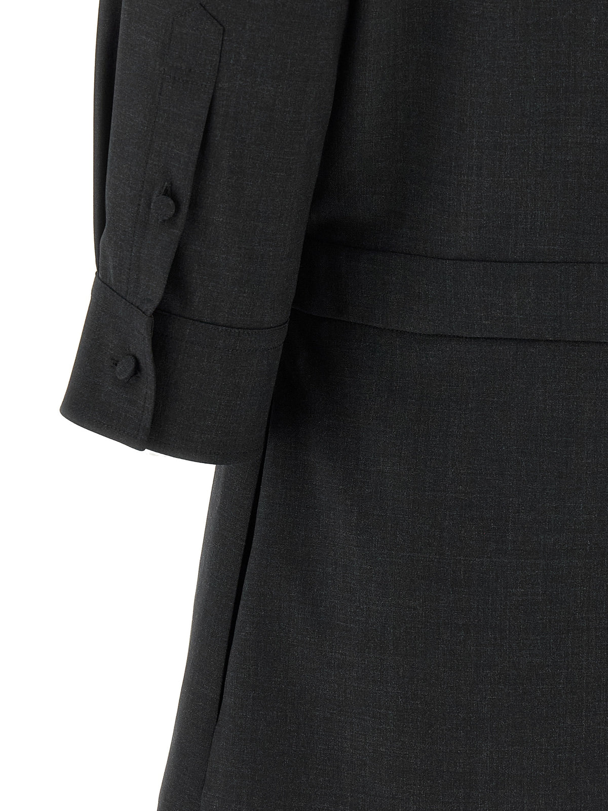 Gucci Gray Wool Short Dress