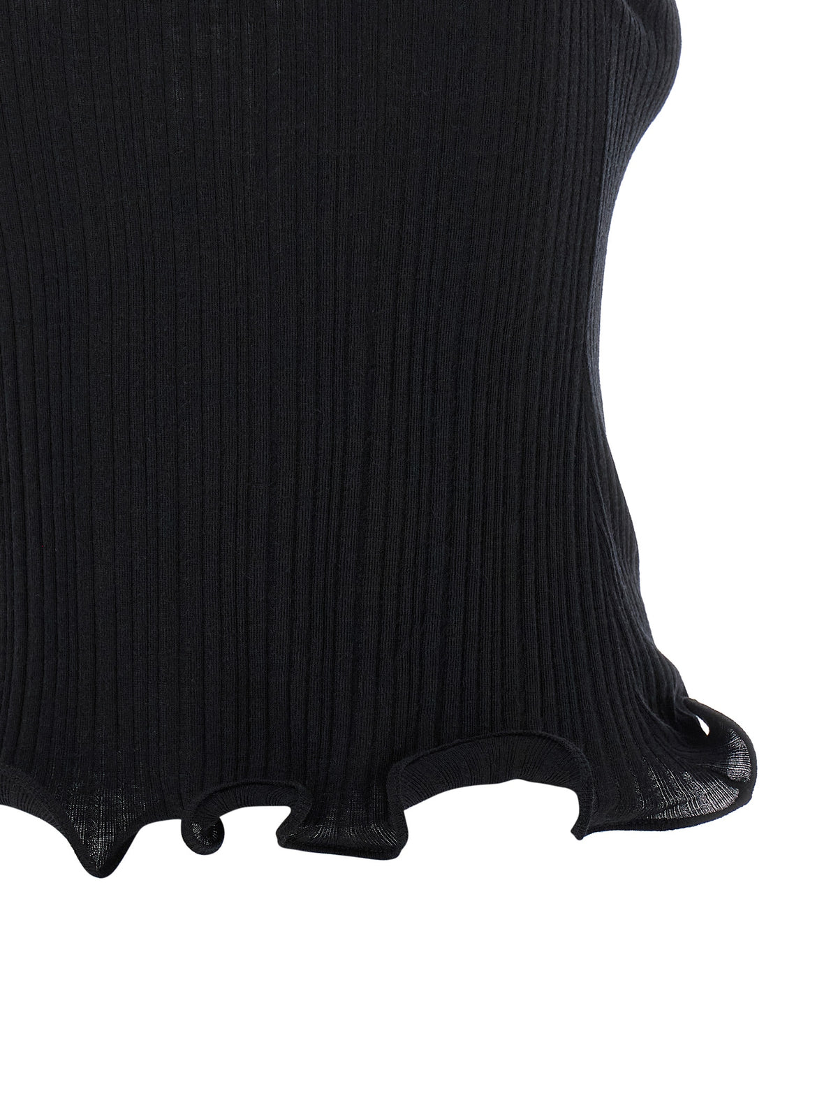 Fendi Black Polyester Sleeveles T-Shirt