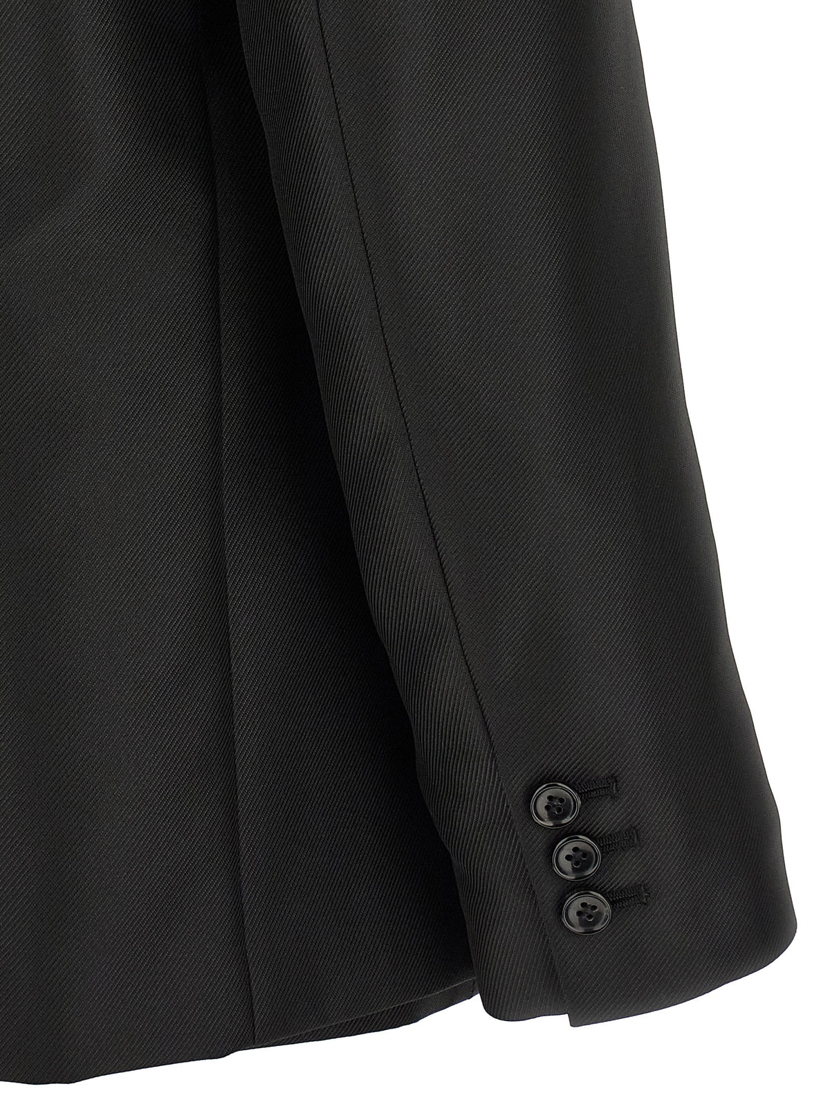 Comme Des Garçons Black Polyester Blazer