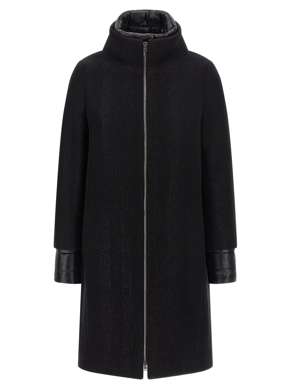 Herno Black Wool Coat