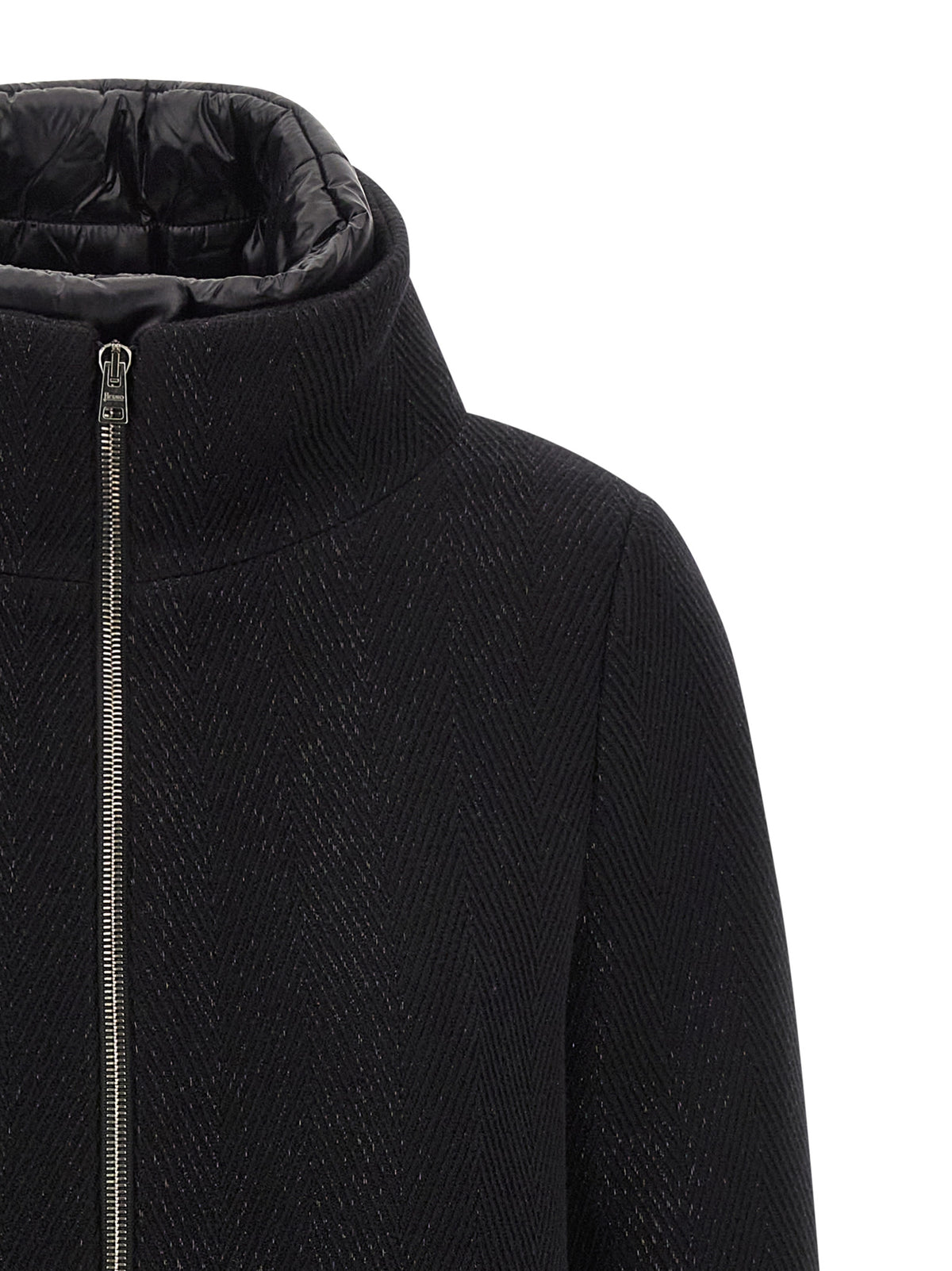 Herno Black Wool Coat