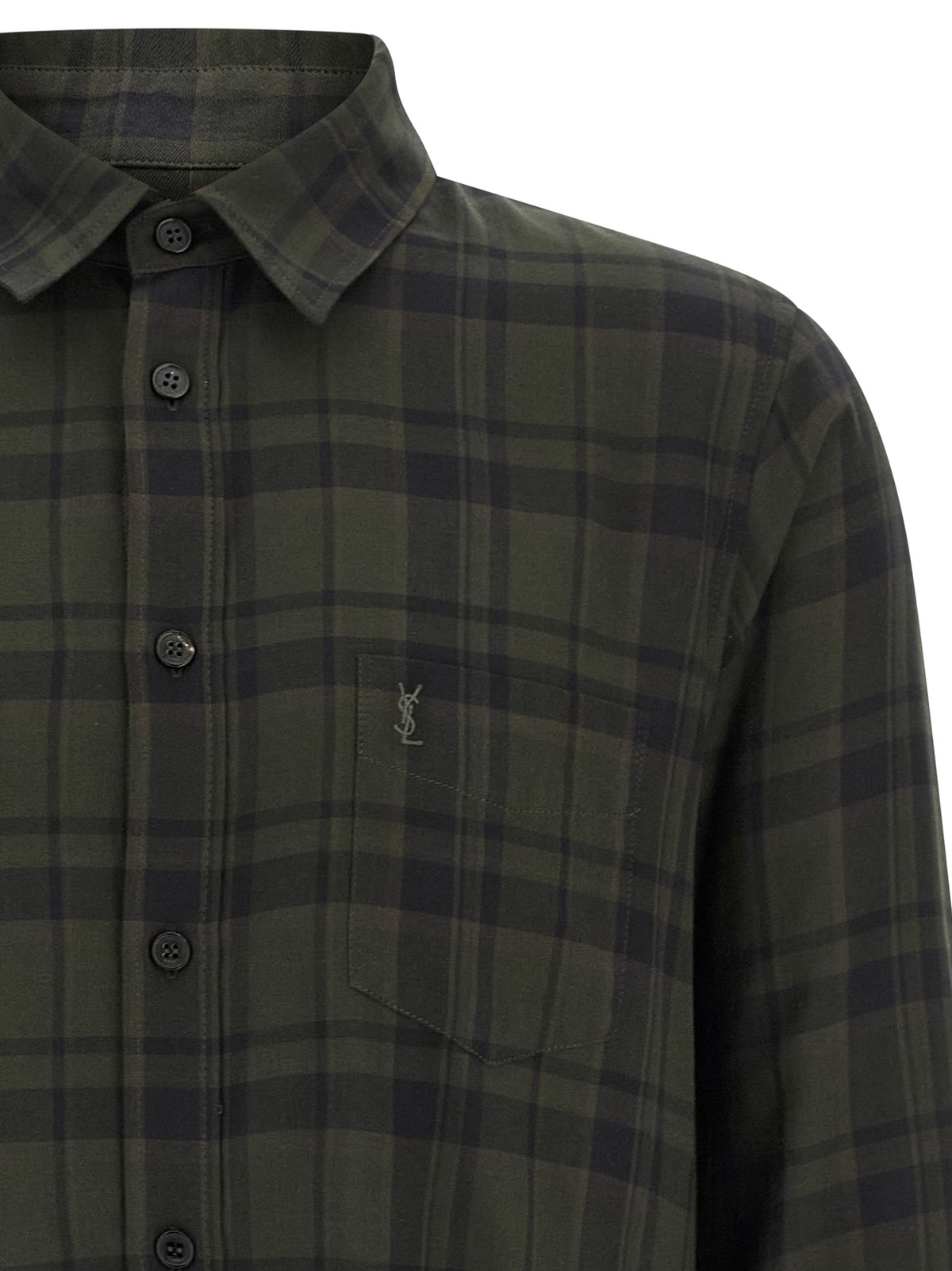Saint Laurent Bicolor Cotton Blouse