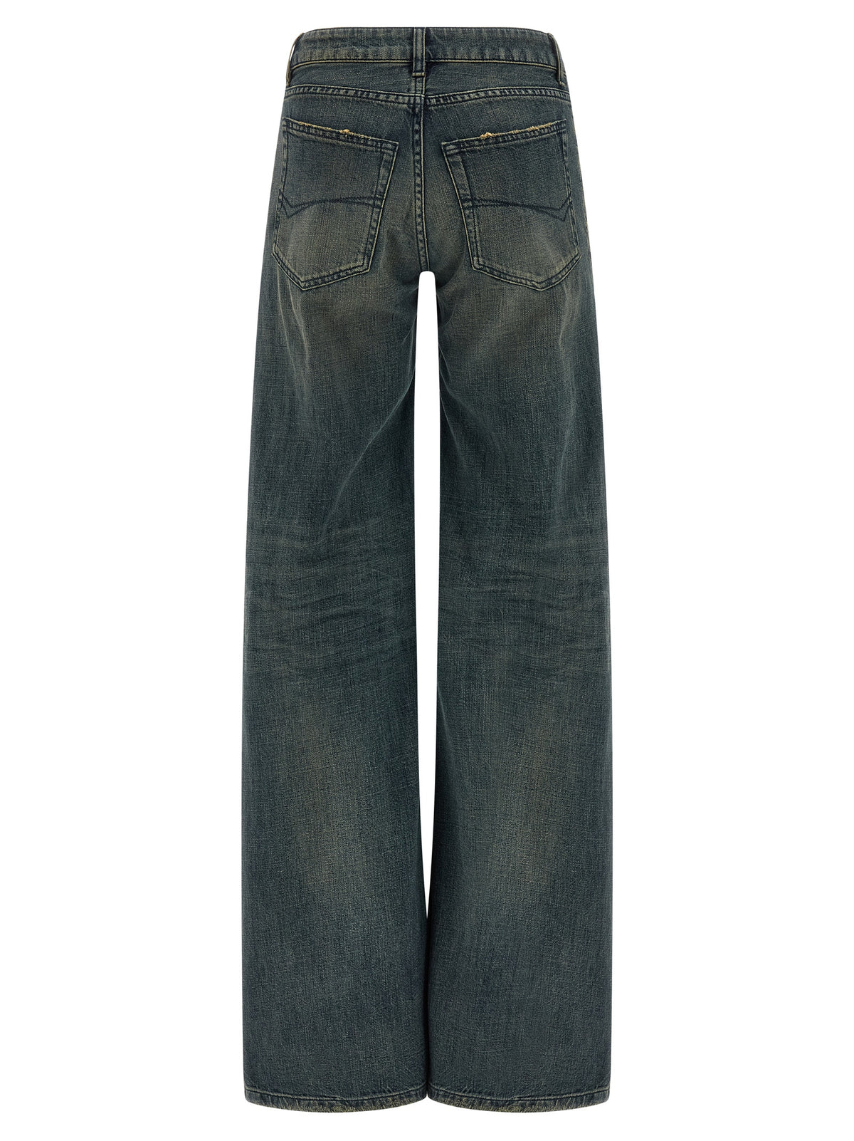 Balenciaga Blue Cotton Flared Jeans