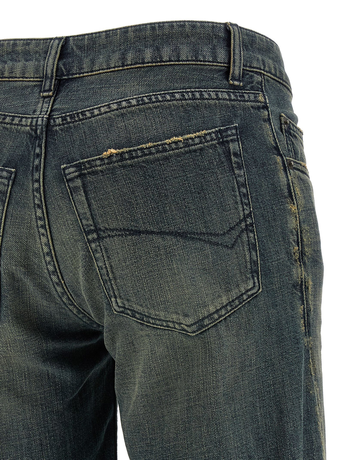 Balenciaga Blue Cotton Flared Jeans
