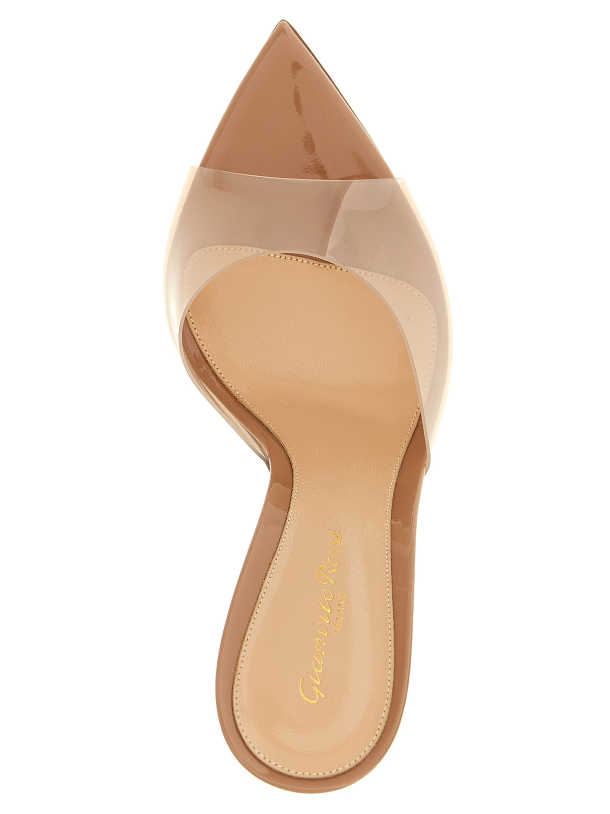 Gianvito Rossi Beige Plastic Stiletto Heel Sandals