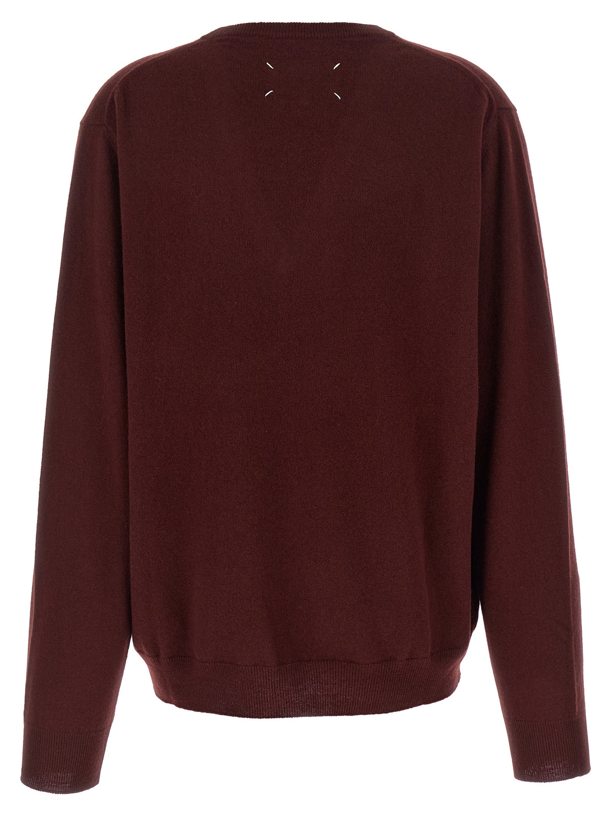 Maison Margiela Bordeaux Virgin Wool Cardigan