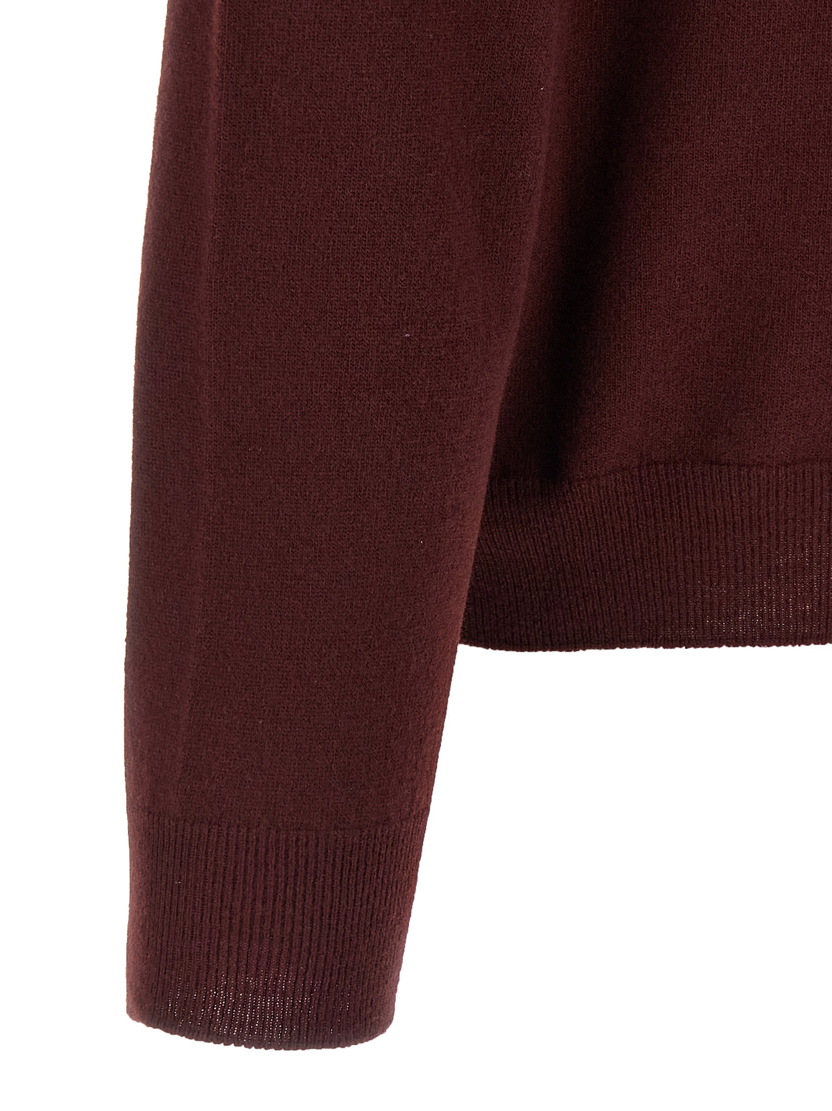 Maison Margiela Bordeaux Virgin Wool Cardigan