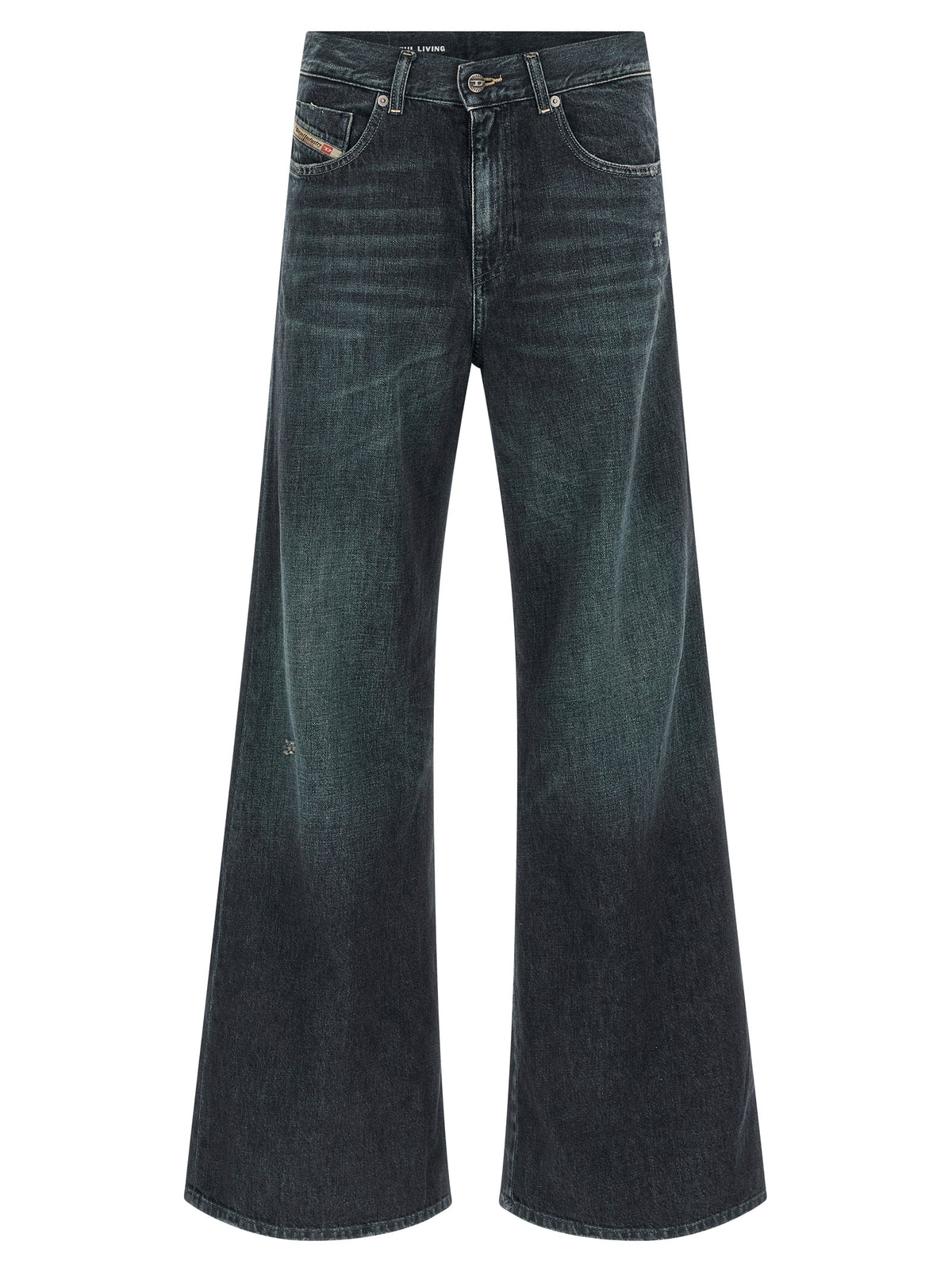 Diesel Blue Cotton Flared Jeans