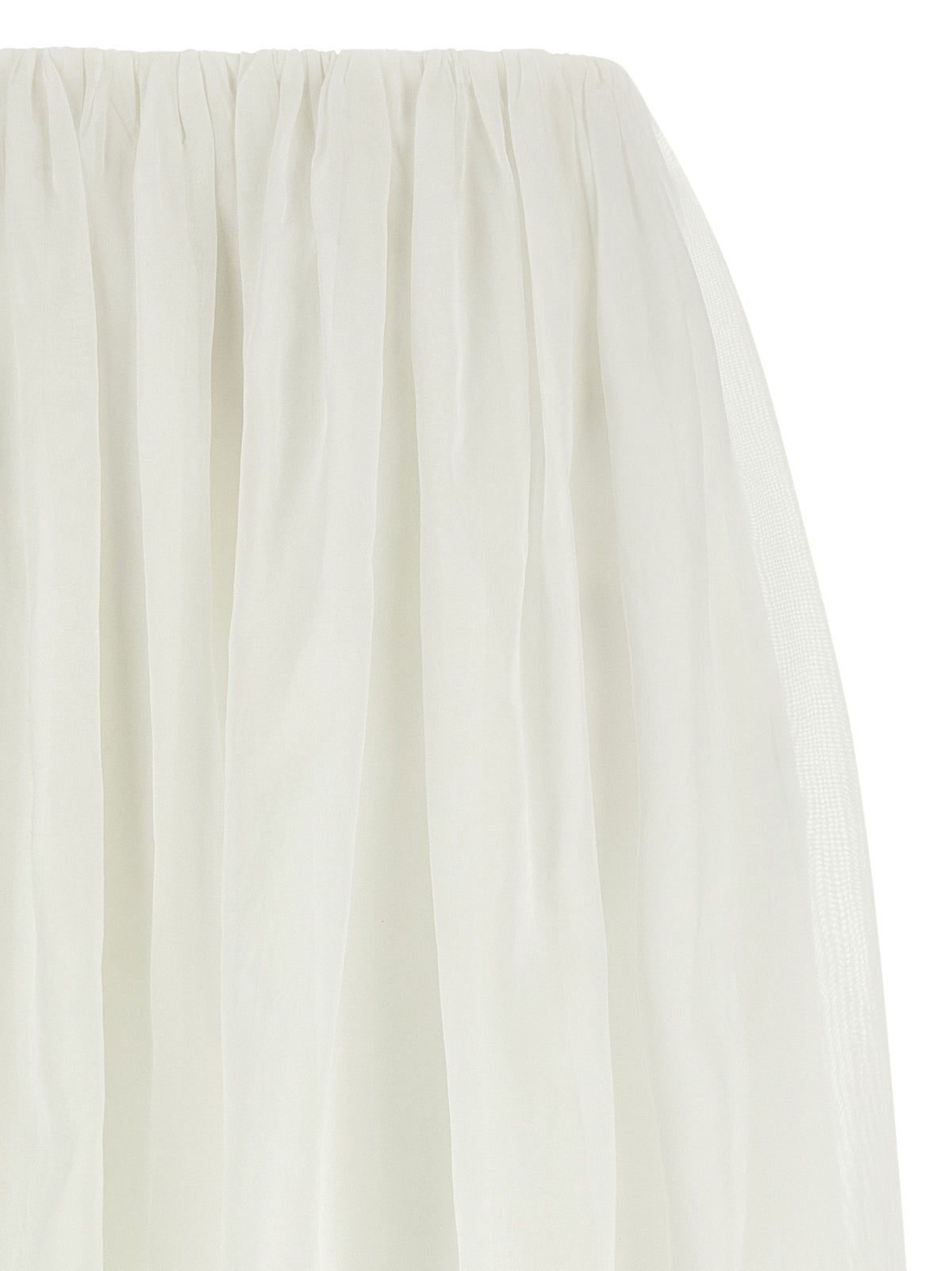 Brunello Cucinelli White Cotton Mini Skirt