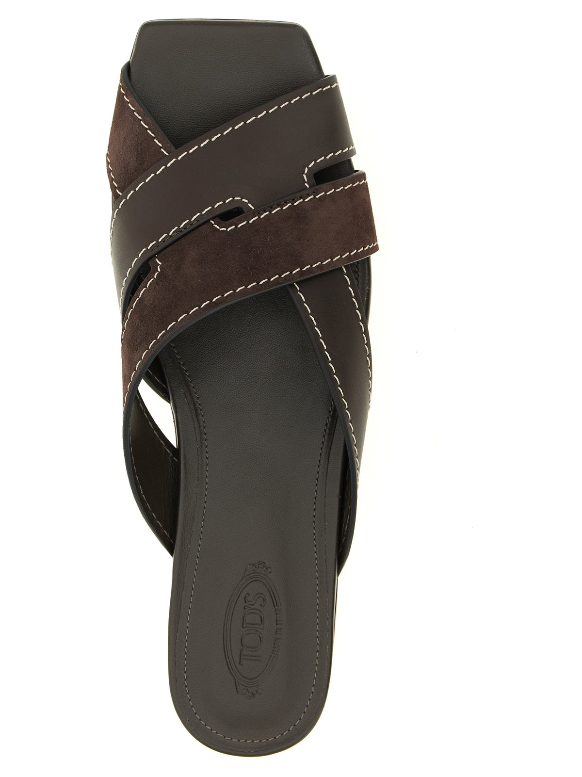 Tod's Brown Calfskin Slides