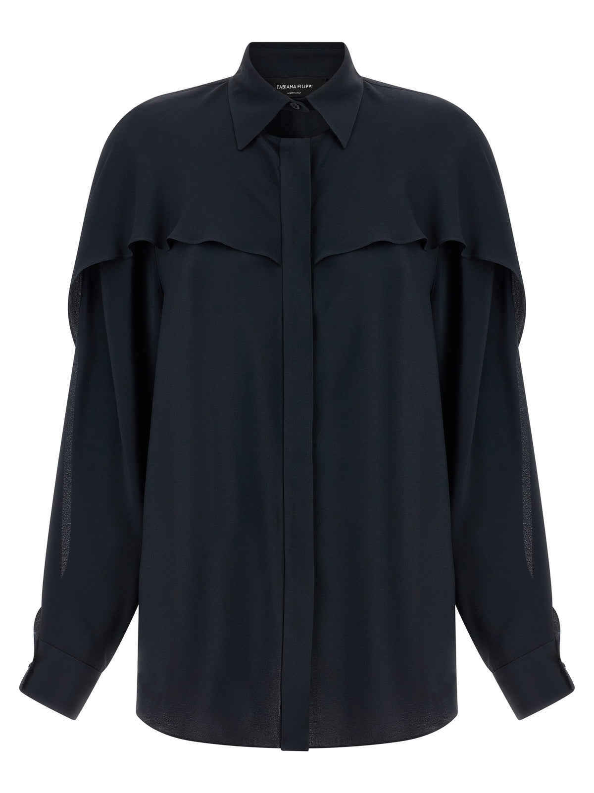 Fabiana Filippi Blue Acetate Blouse