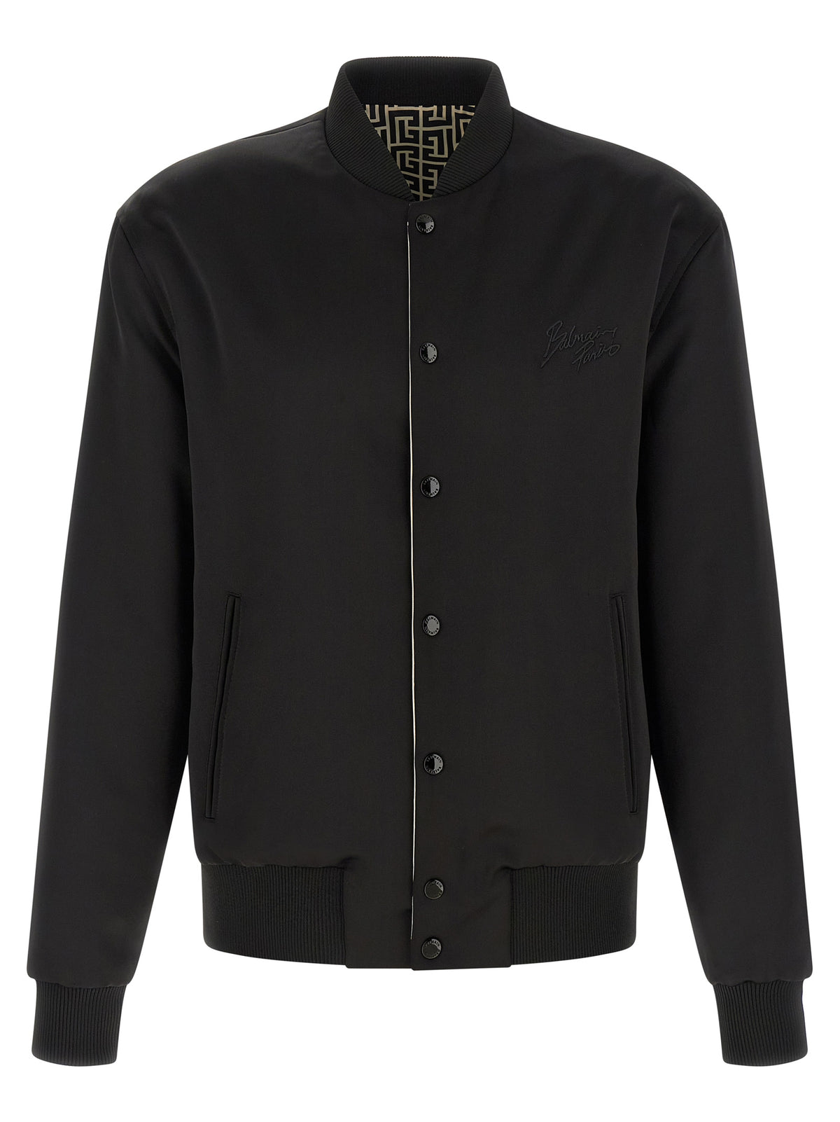 Balmain Black Polyamide Bomber