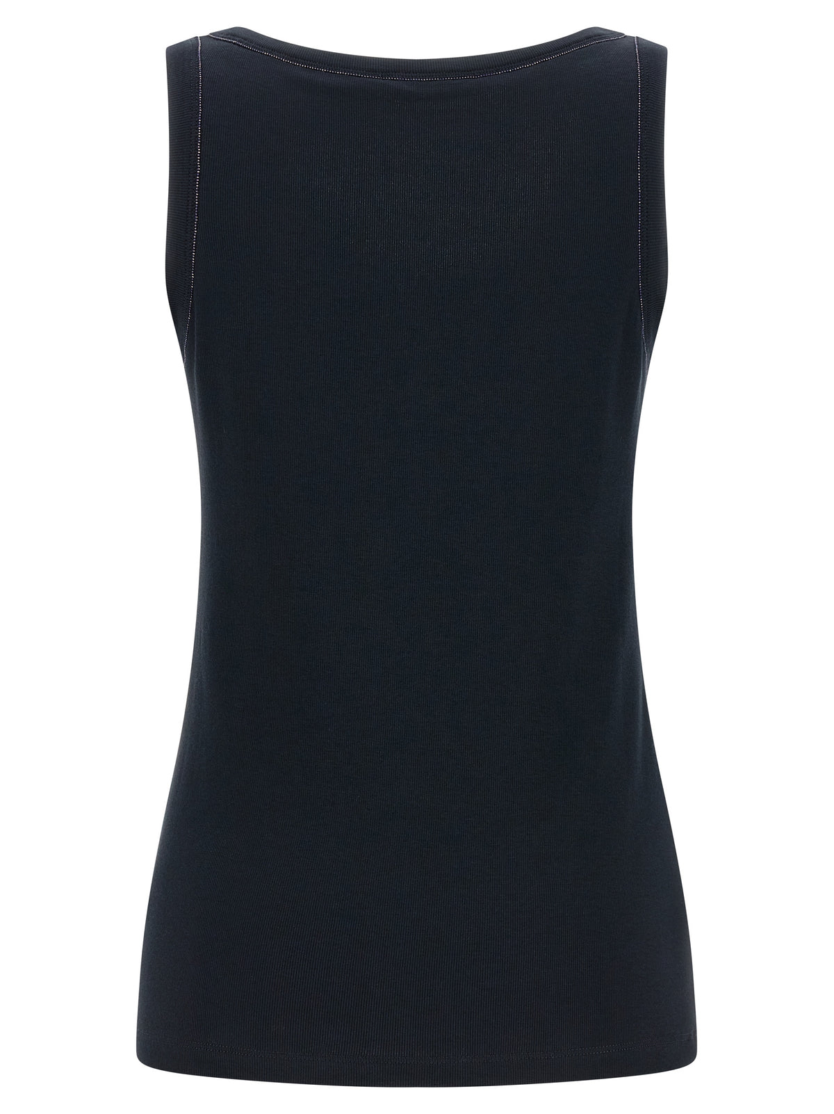 Fabiana Filippi Blue Cotton Sleeveles T-Shirt