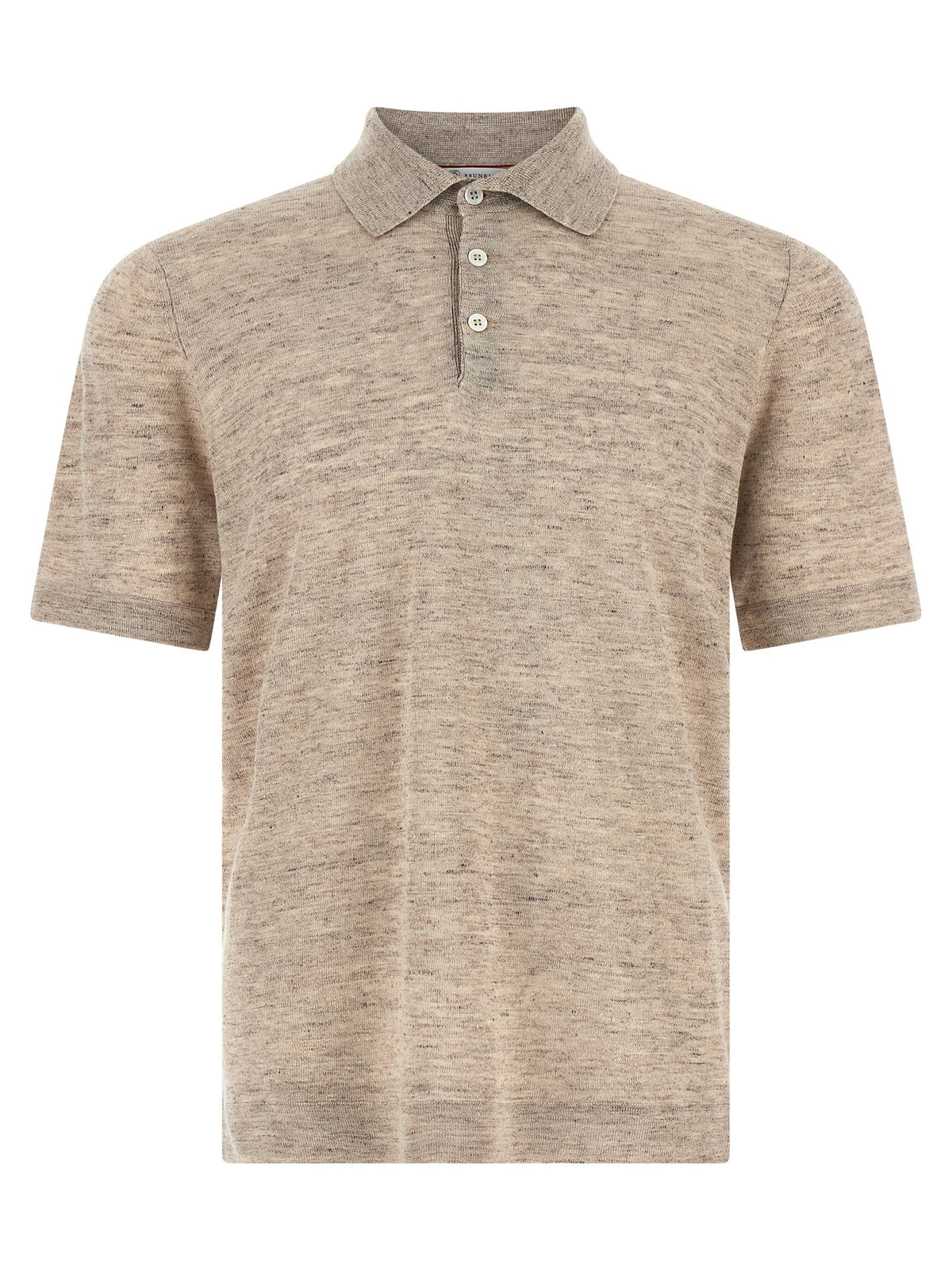 Brunello Cucinelli Beige Linen Polo Shirt