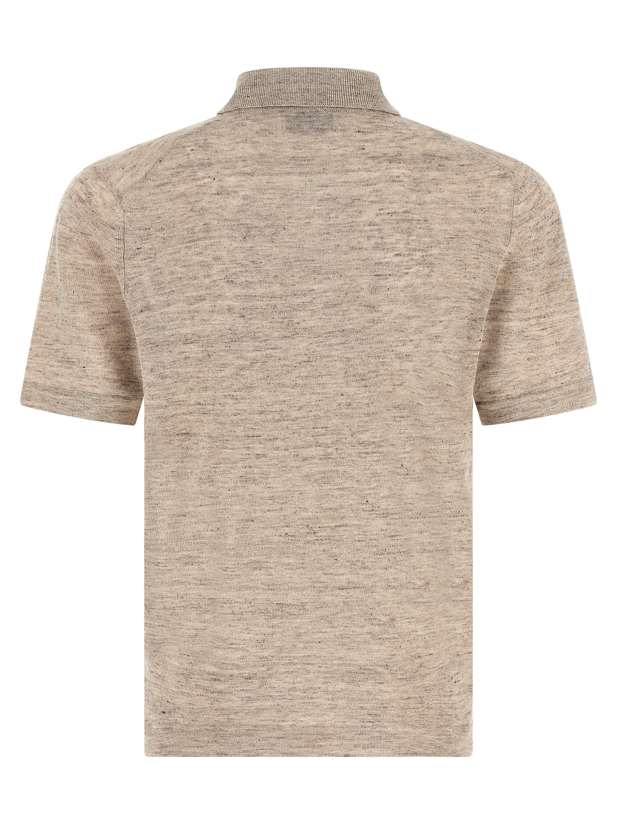Brunello Cucinelli Beige Linen Polo Shirt