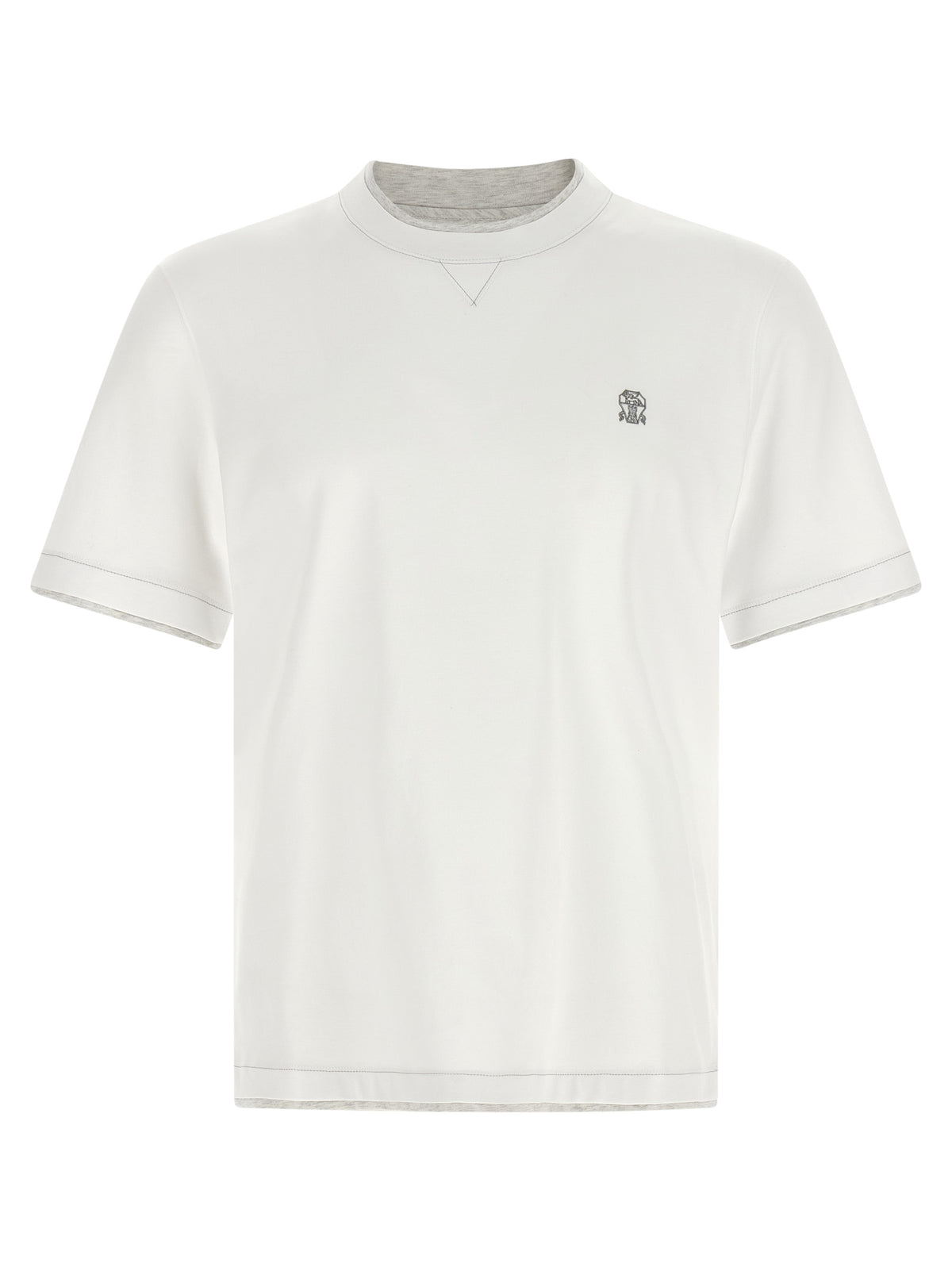 Brunello Cucinelli White Cotton T-Shirt