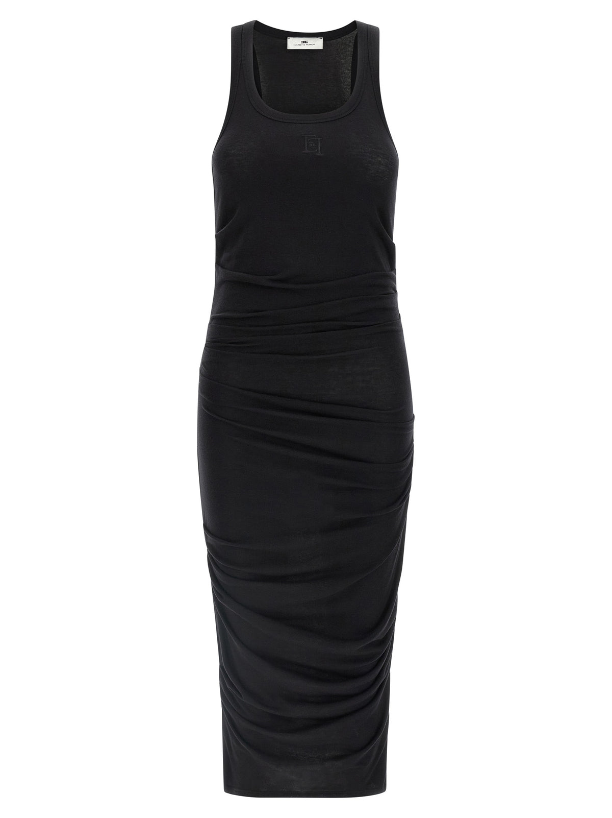 Elisabetta Franchi Black Lycra Midi Dress