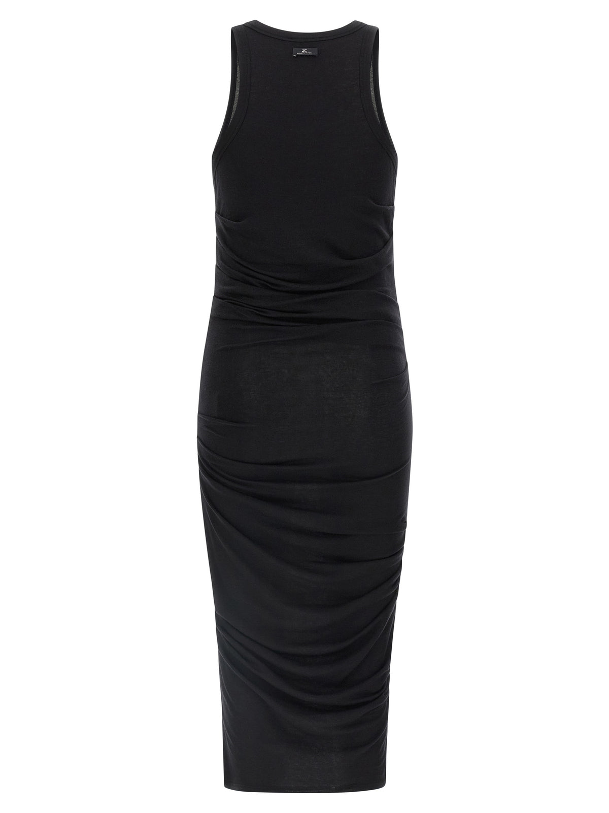 Elisabetta Franchi Black Lycra Midi Dress